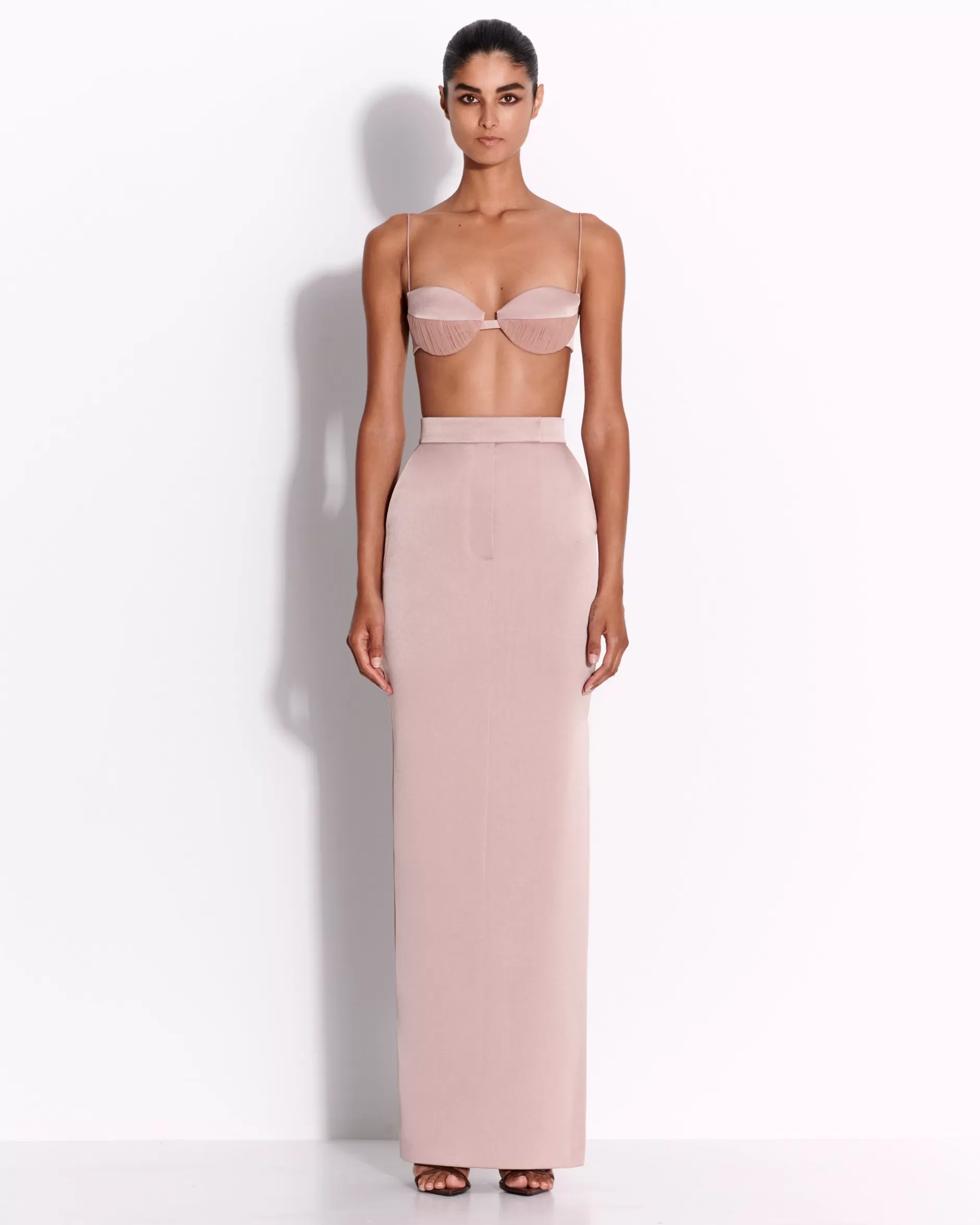 Column Skirt in Satin Crepe | Alex Perry Discount