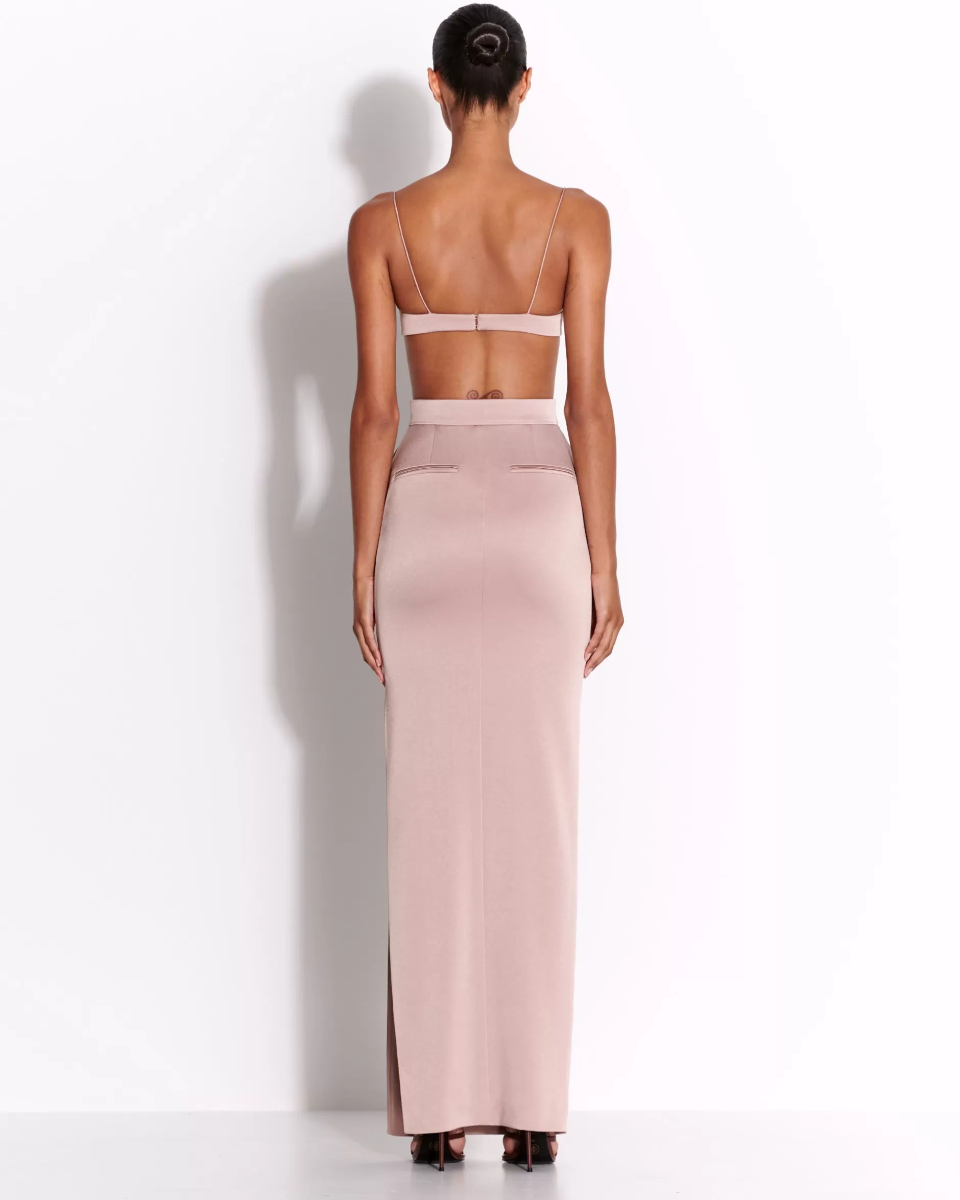 Column Skirt in Satin Crepe | Alex Perry Discount