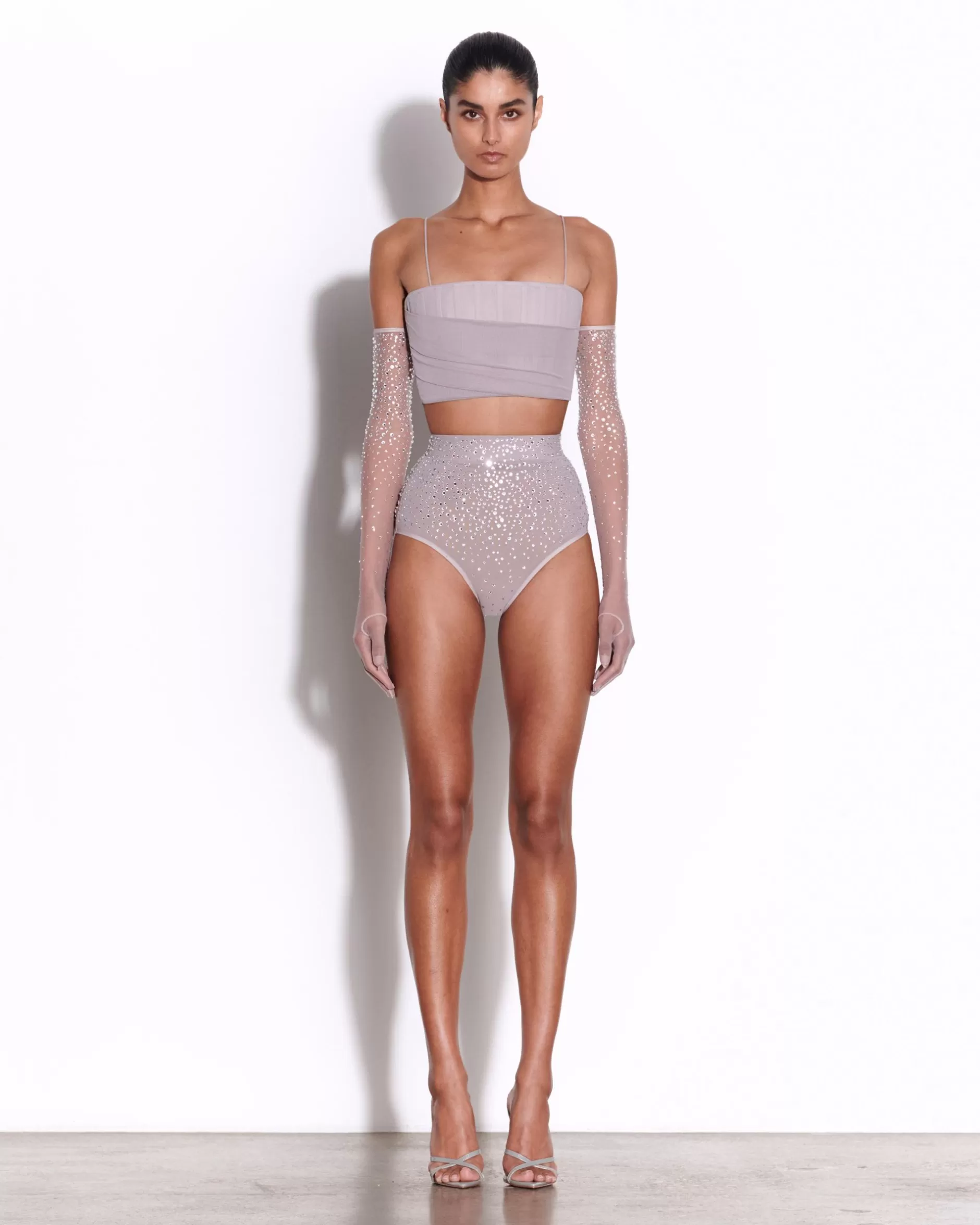 Corset Top in Stretch Mesh | Alex Perry Store