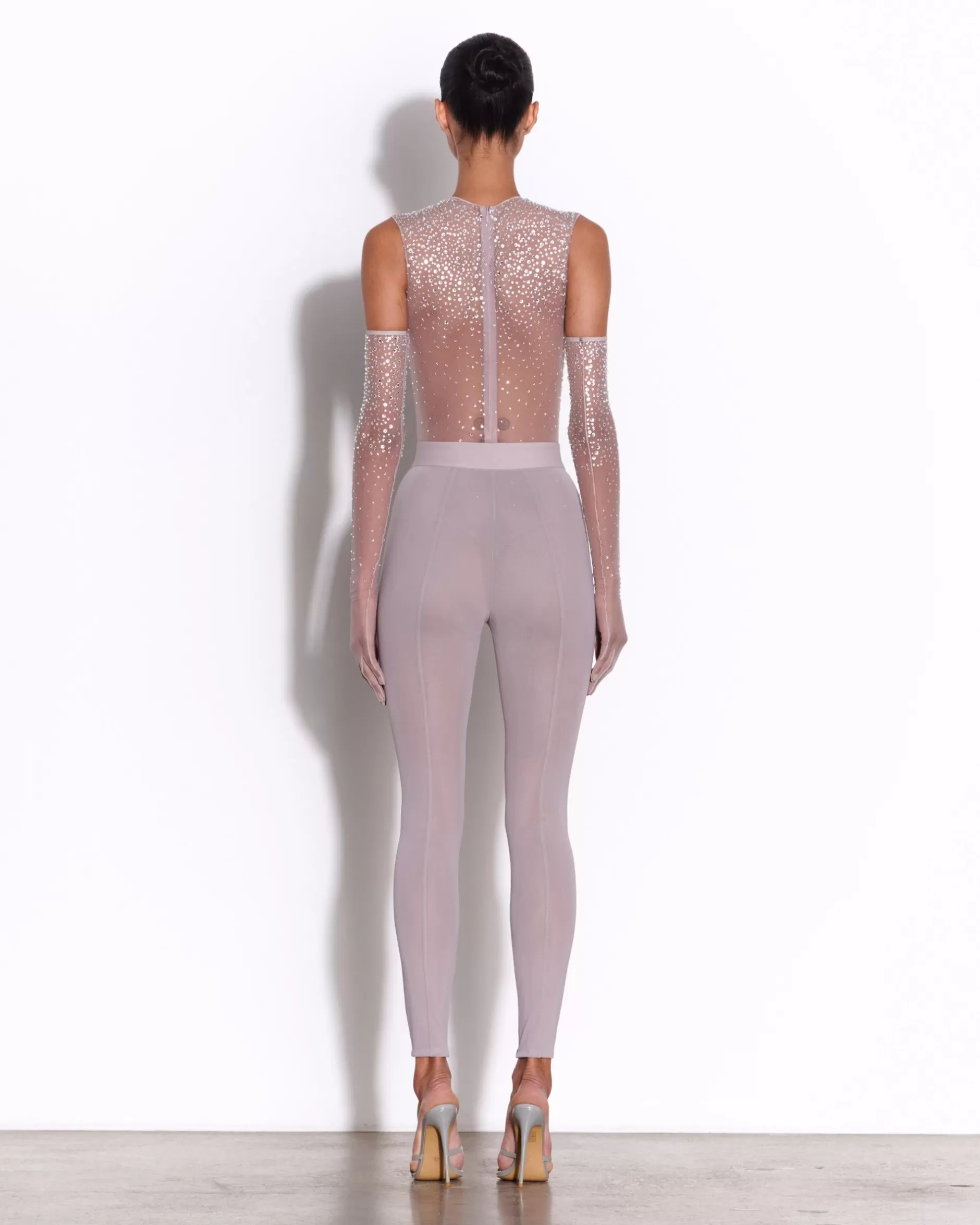 Crew Bodysuit in Crystal Mesh | Alex Perry Discount