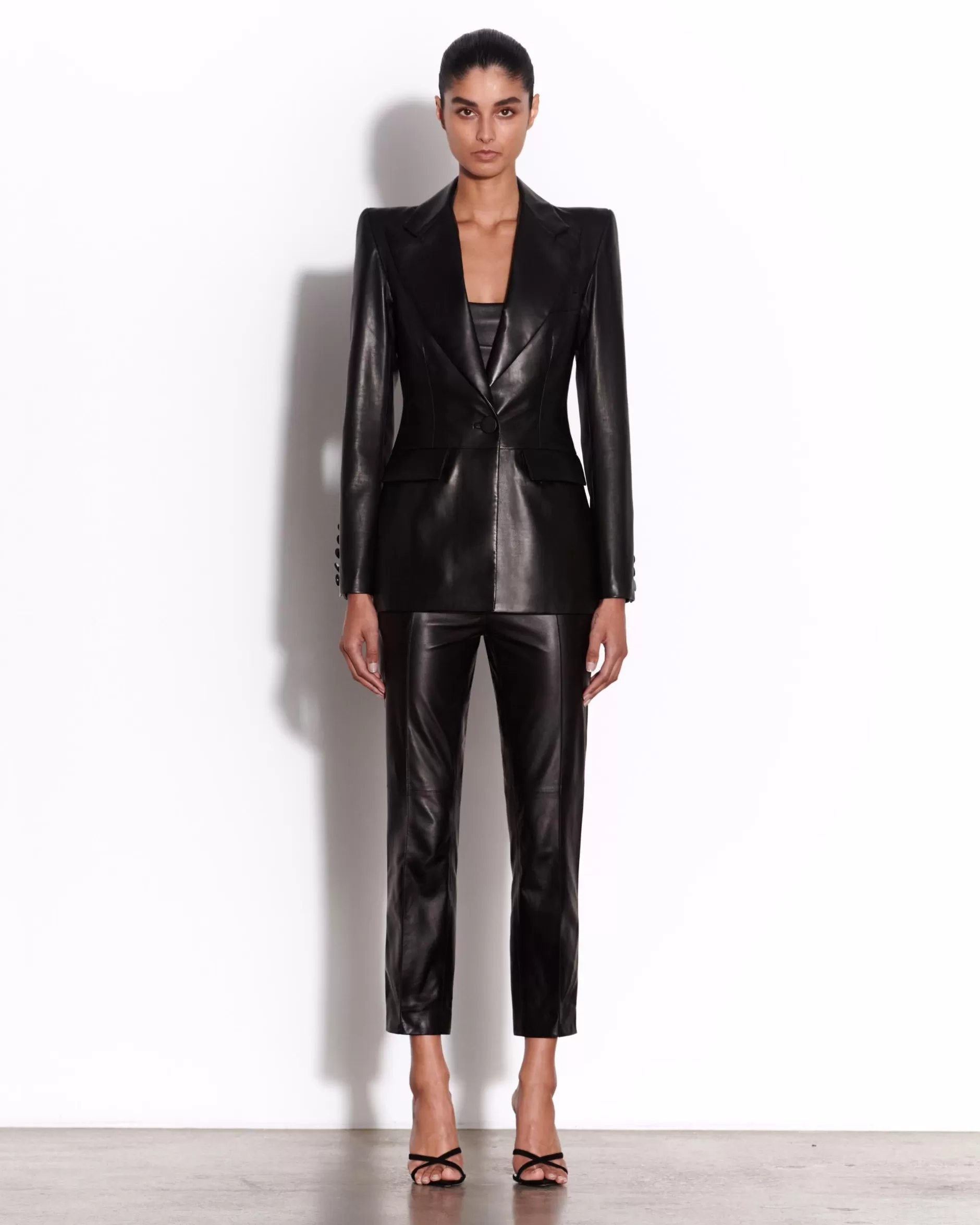 Crop Trouser in Leather | Alex Perry Discount