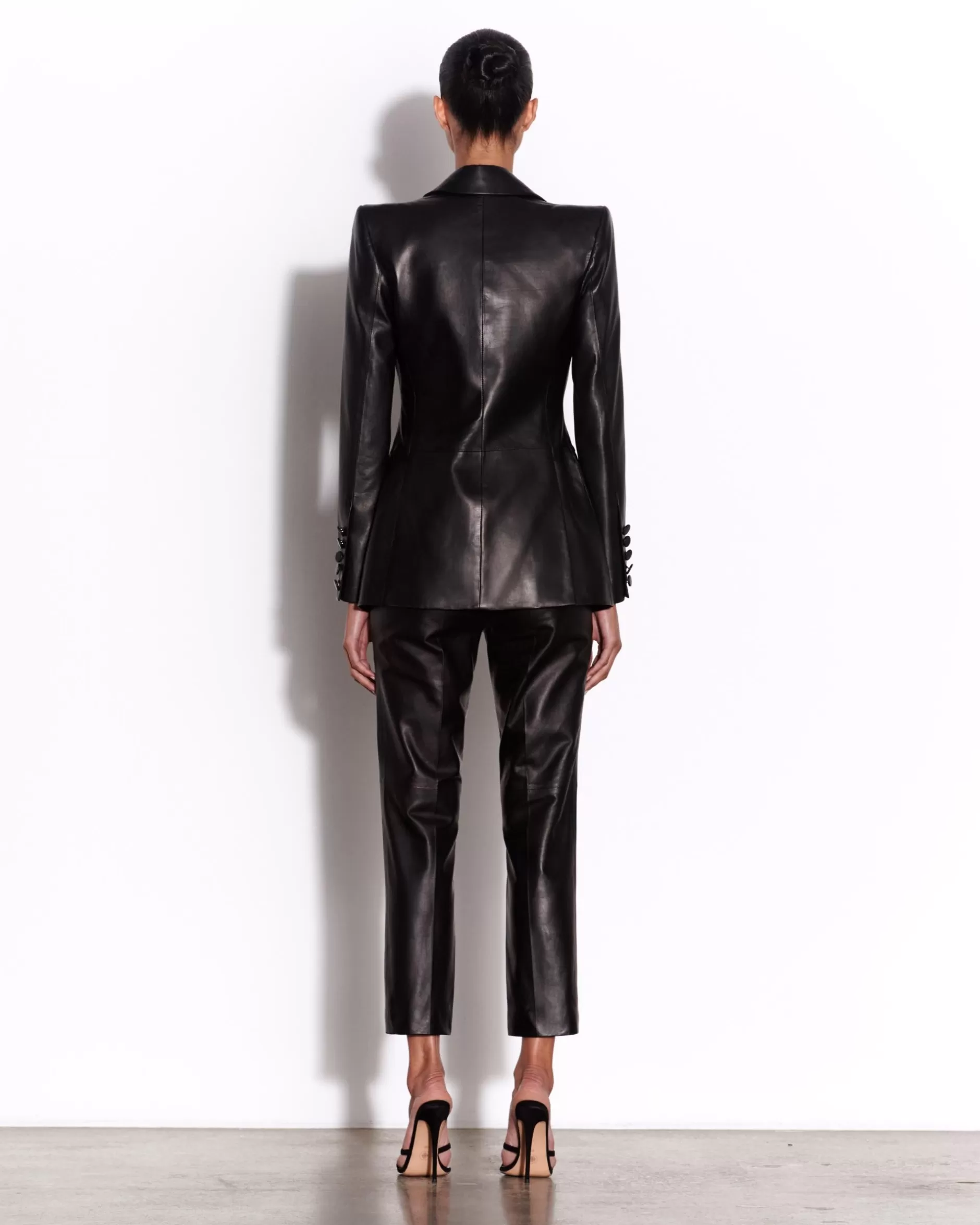 Crop Trouser in Leather | Alex Perry Discount