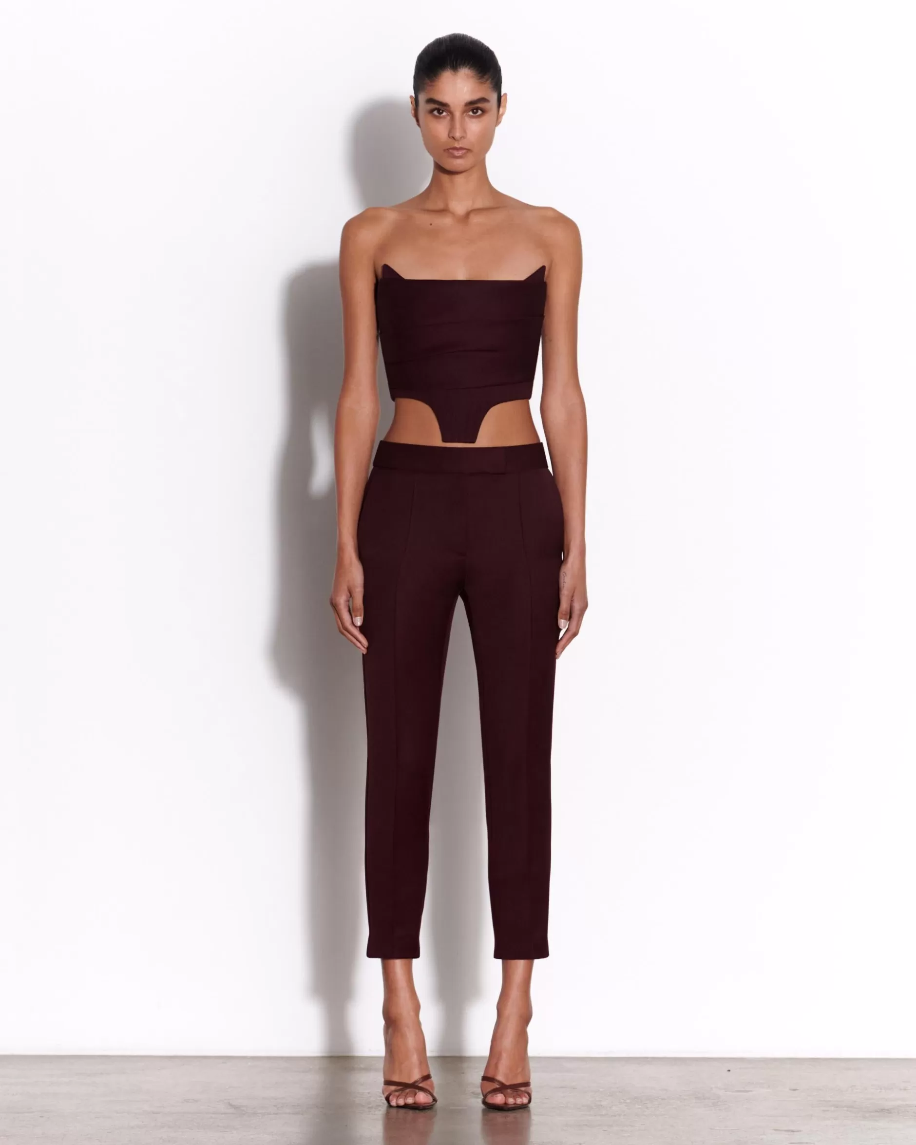 Crop Trouser in Wool Suiting | Alex Perry Fashion