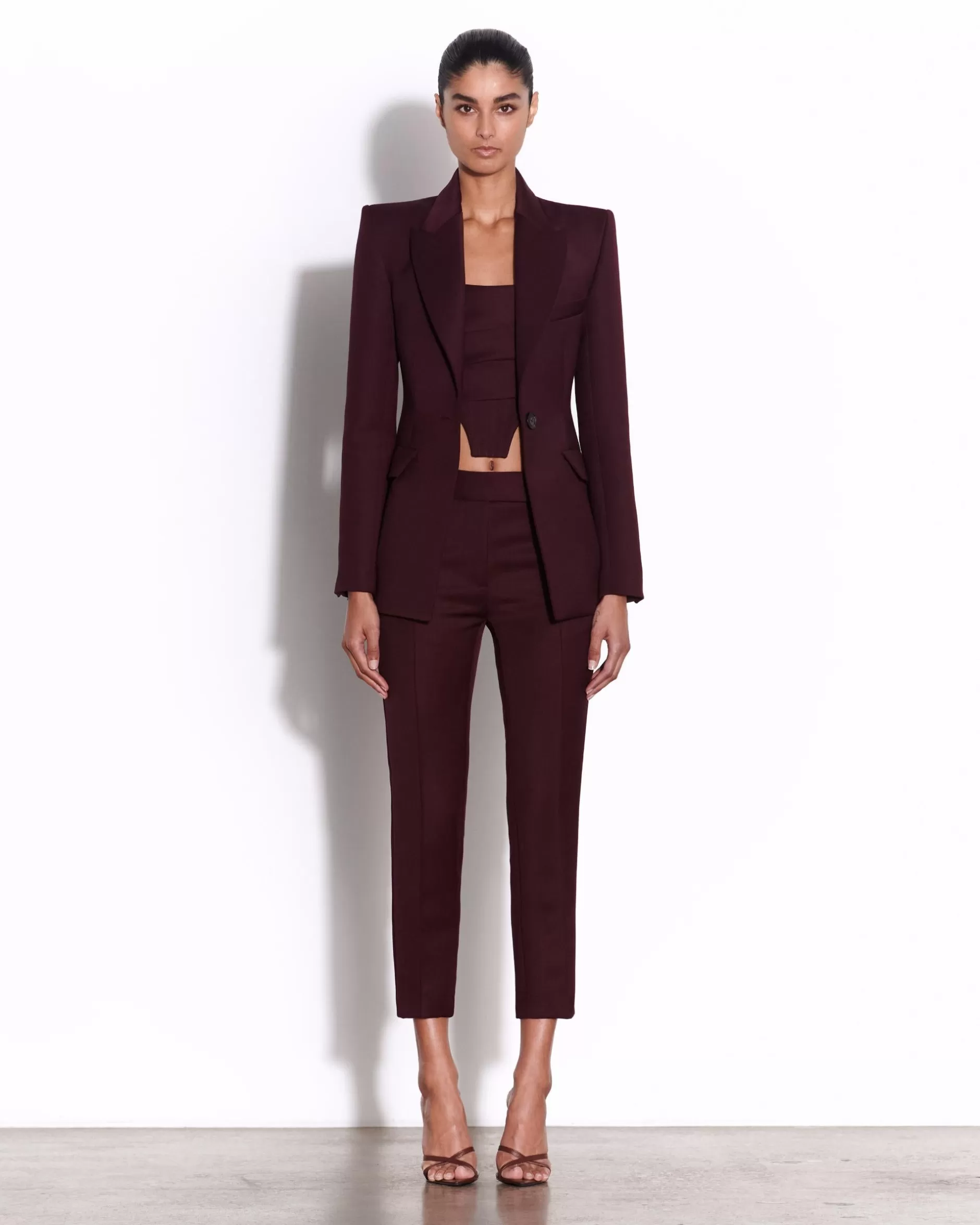 Crop Trouser in Wool Suiting | Alex Perry Outlet