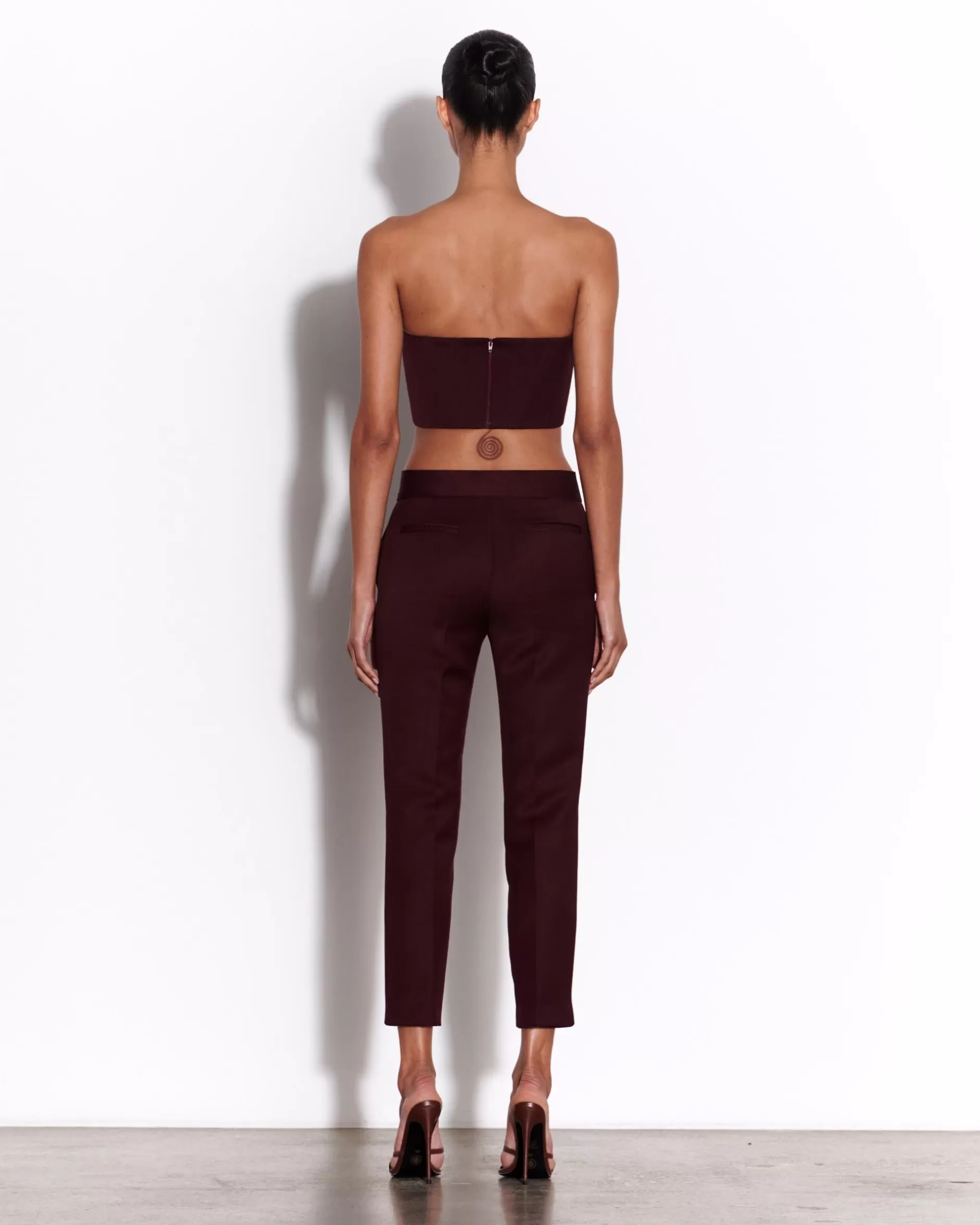 Crop Trouser in Wool Suiting | Alex Perry Fashion