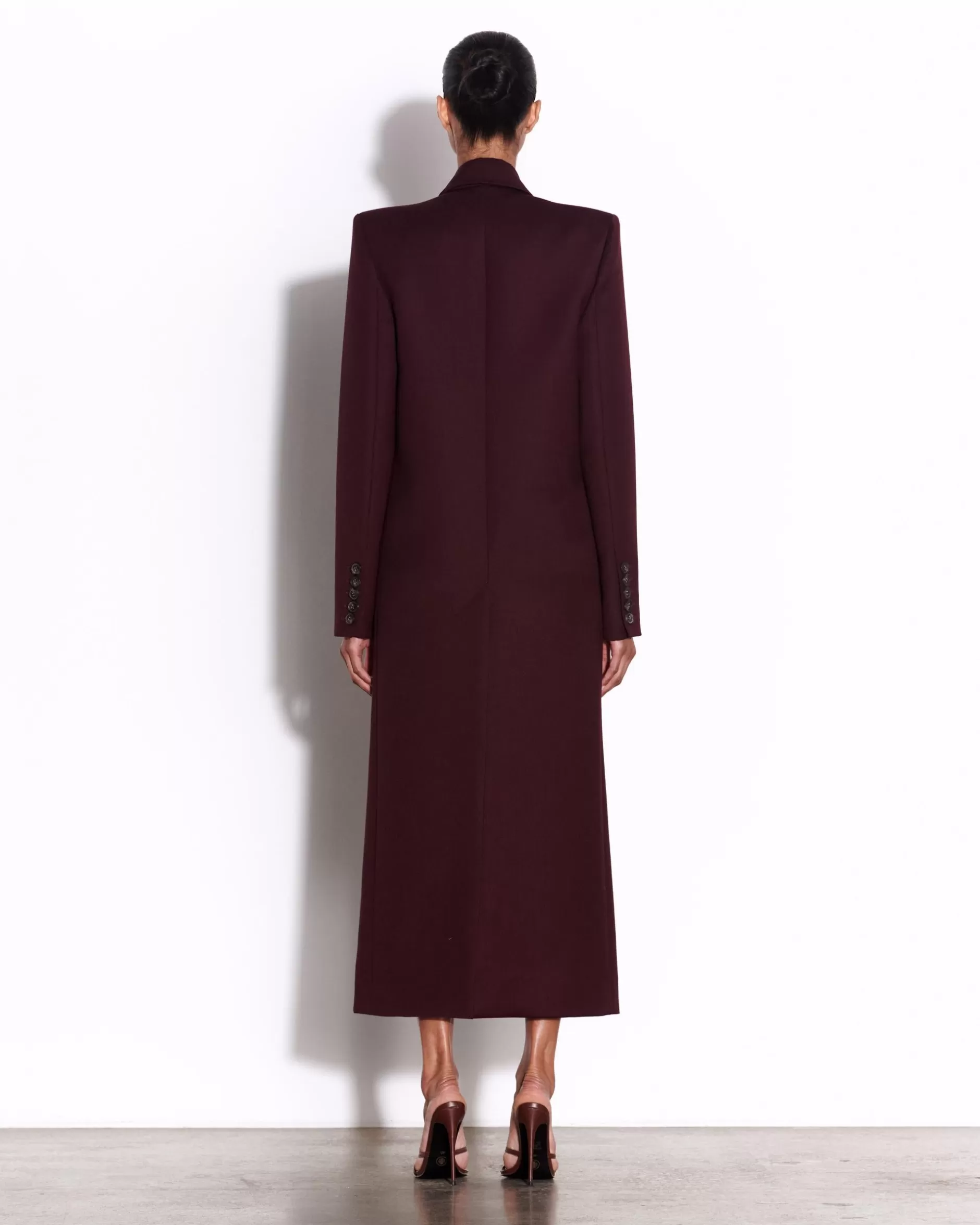 Double Breasted Oversized Coat in Wool Suiting | Alex Perry Hot