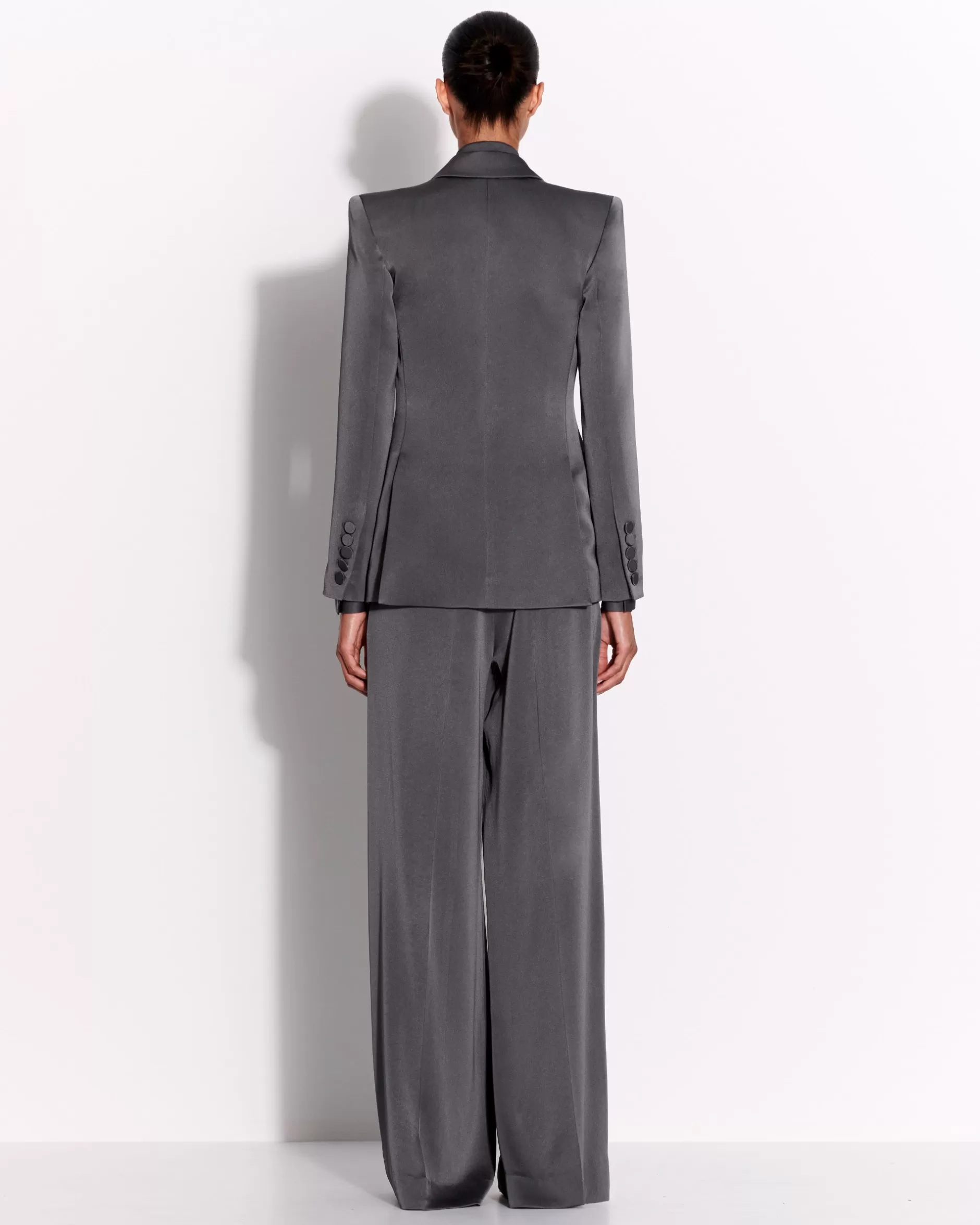 Double Pleat Trouser in Satin Crepe | Alex Perry Hot