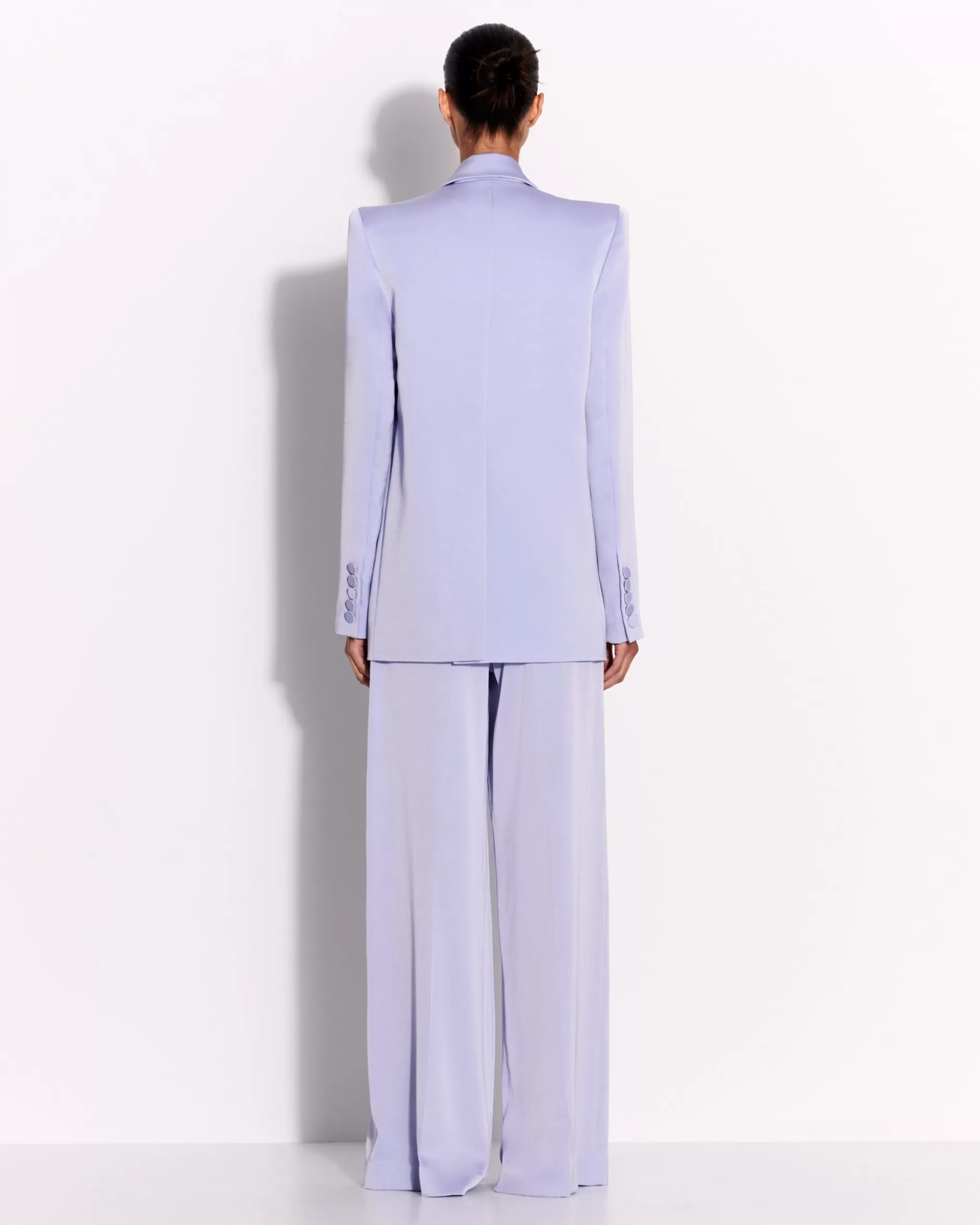 Double Pleat Trouser in Satin Crepe | Alex Perry Fashion