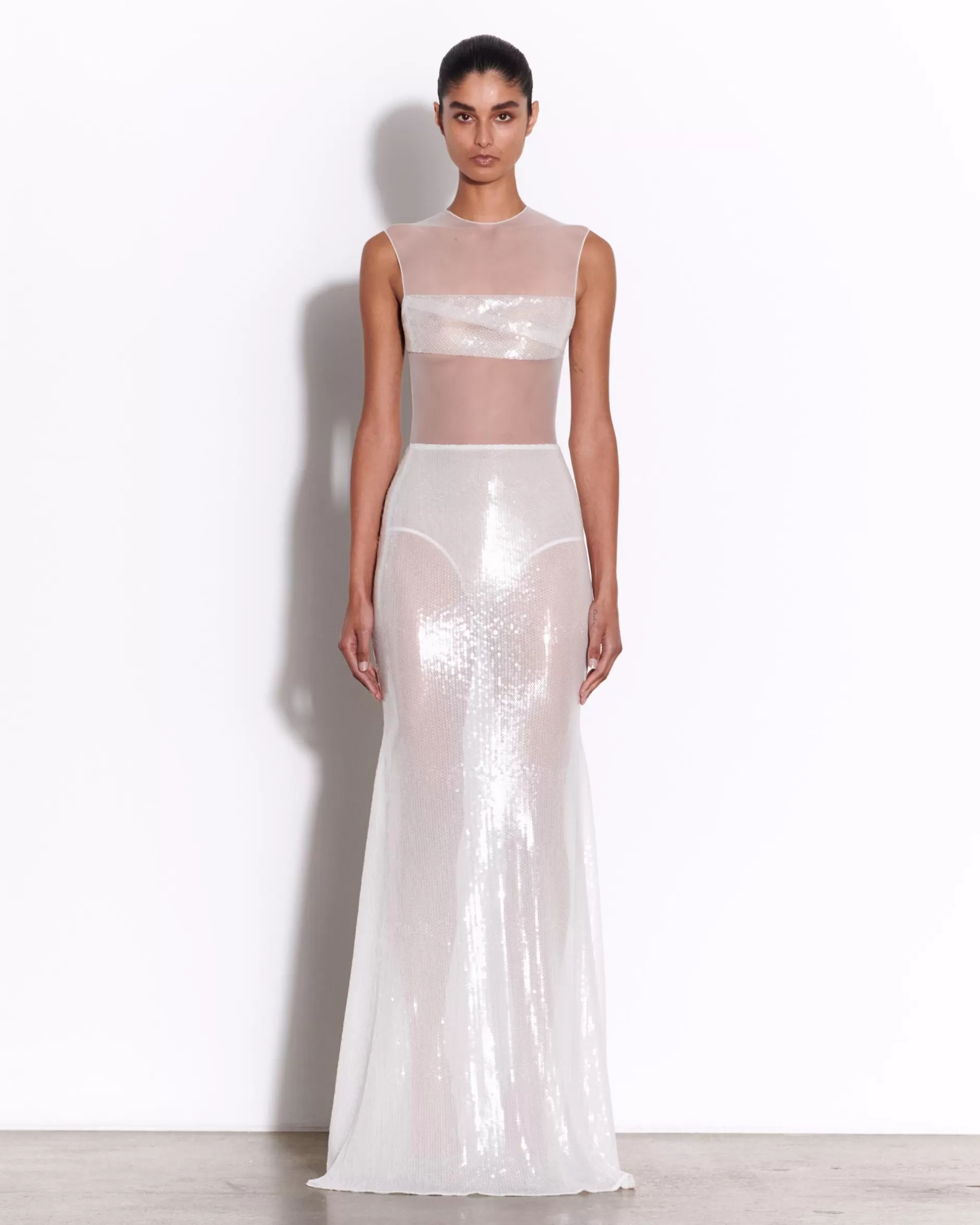 Drape Gown in Fine Mesh and Sequin | Alex Perry Online