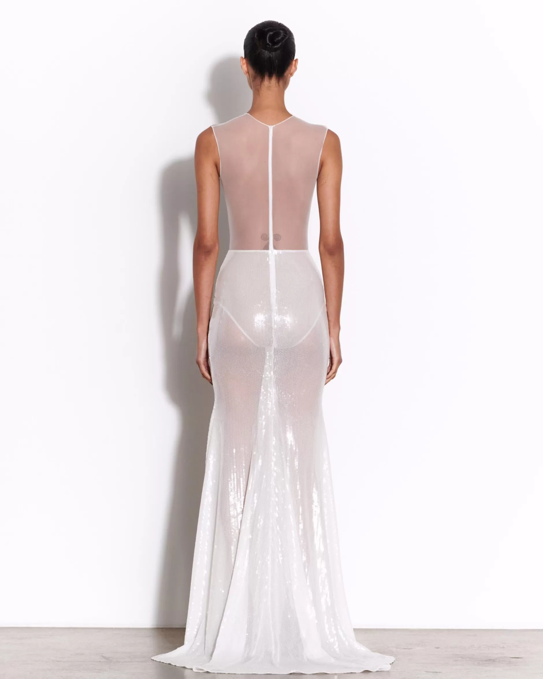 Drape Gown in Fine Mesh and Sequin | Alex Perry Online