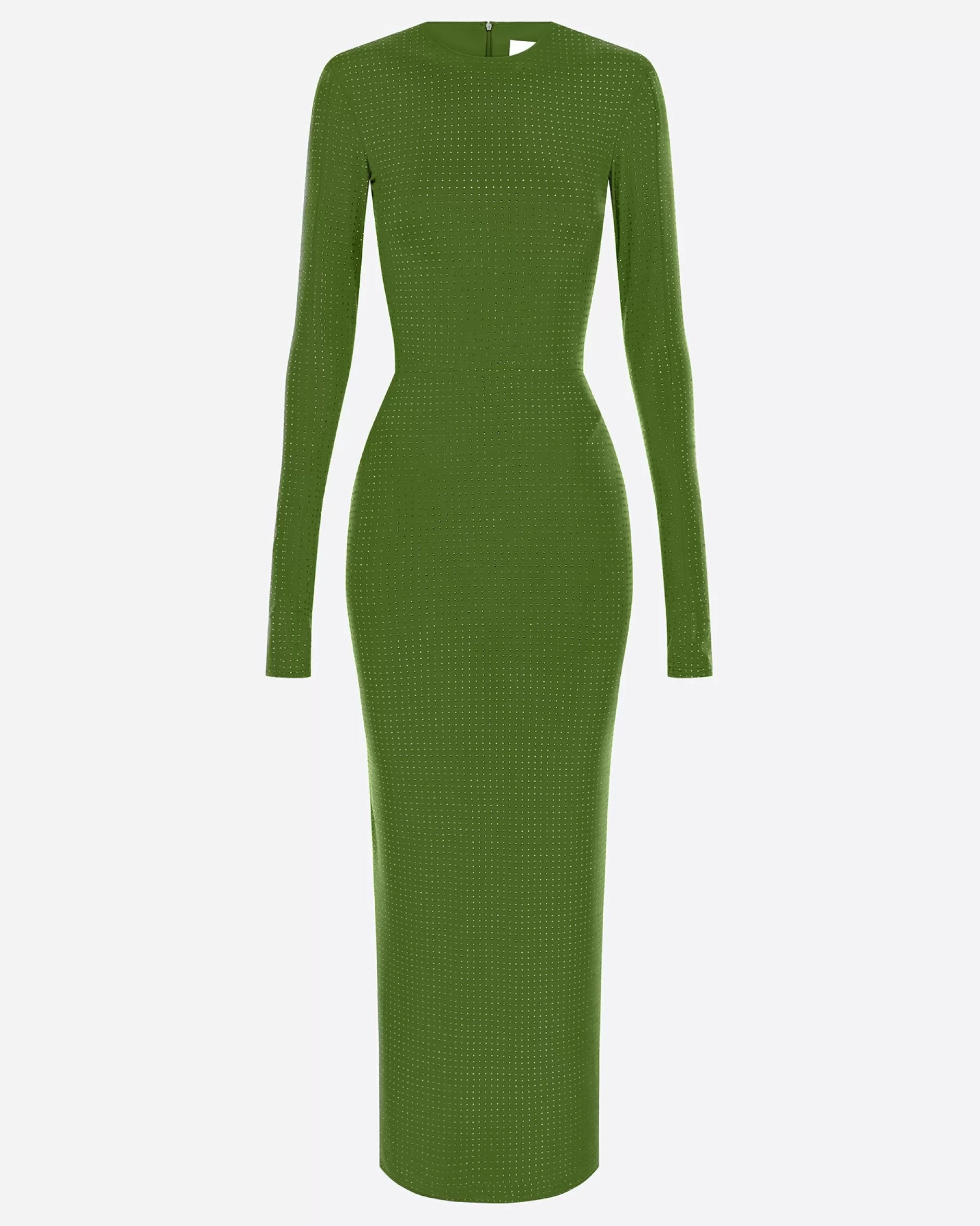 Long Sleeve Dress in Crystal Jersey | Alex Perry Hot