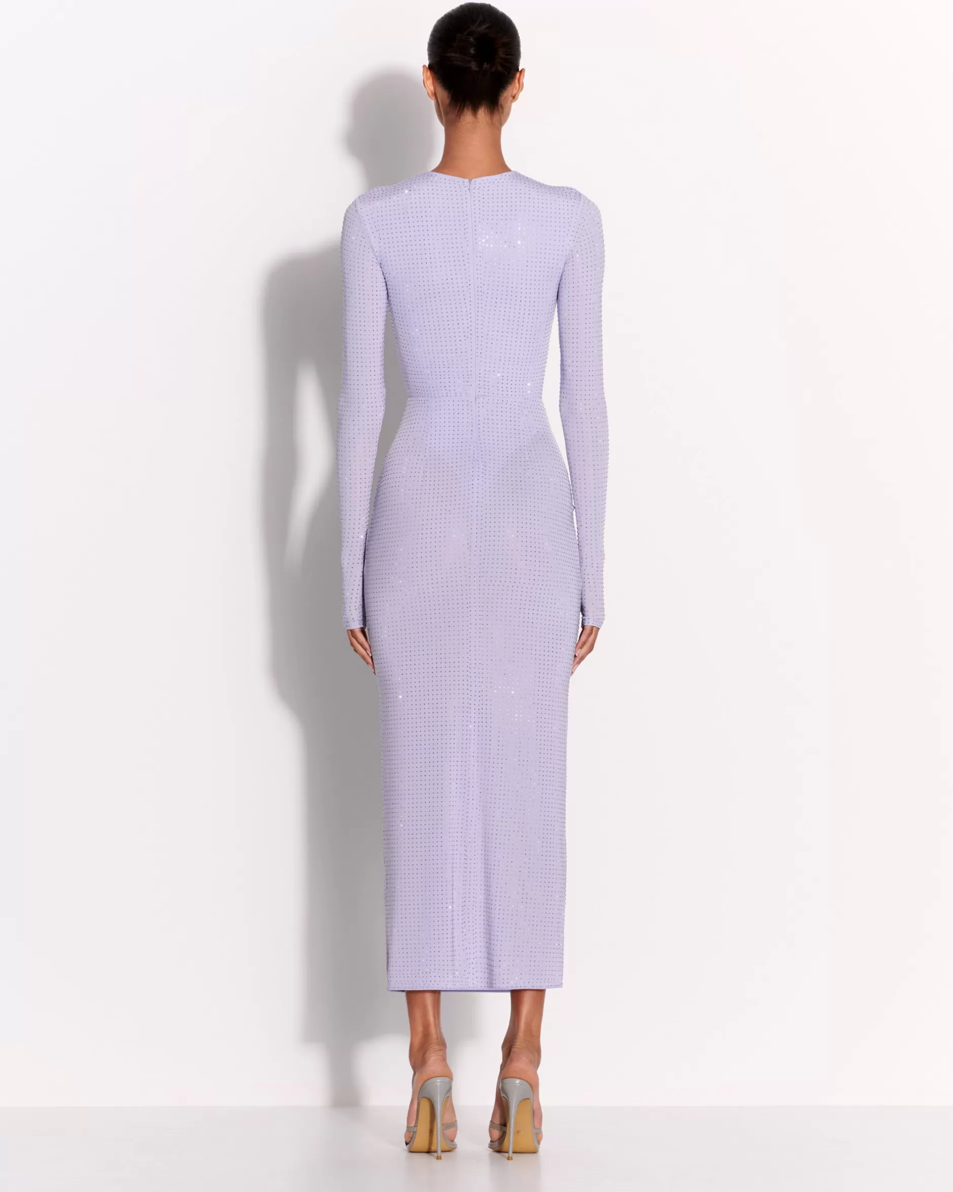 Long Sleeve Dress in Crystal Jersey | Alex Perry Discount