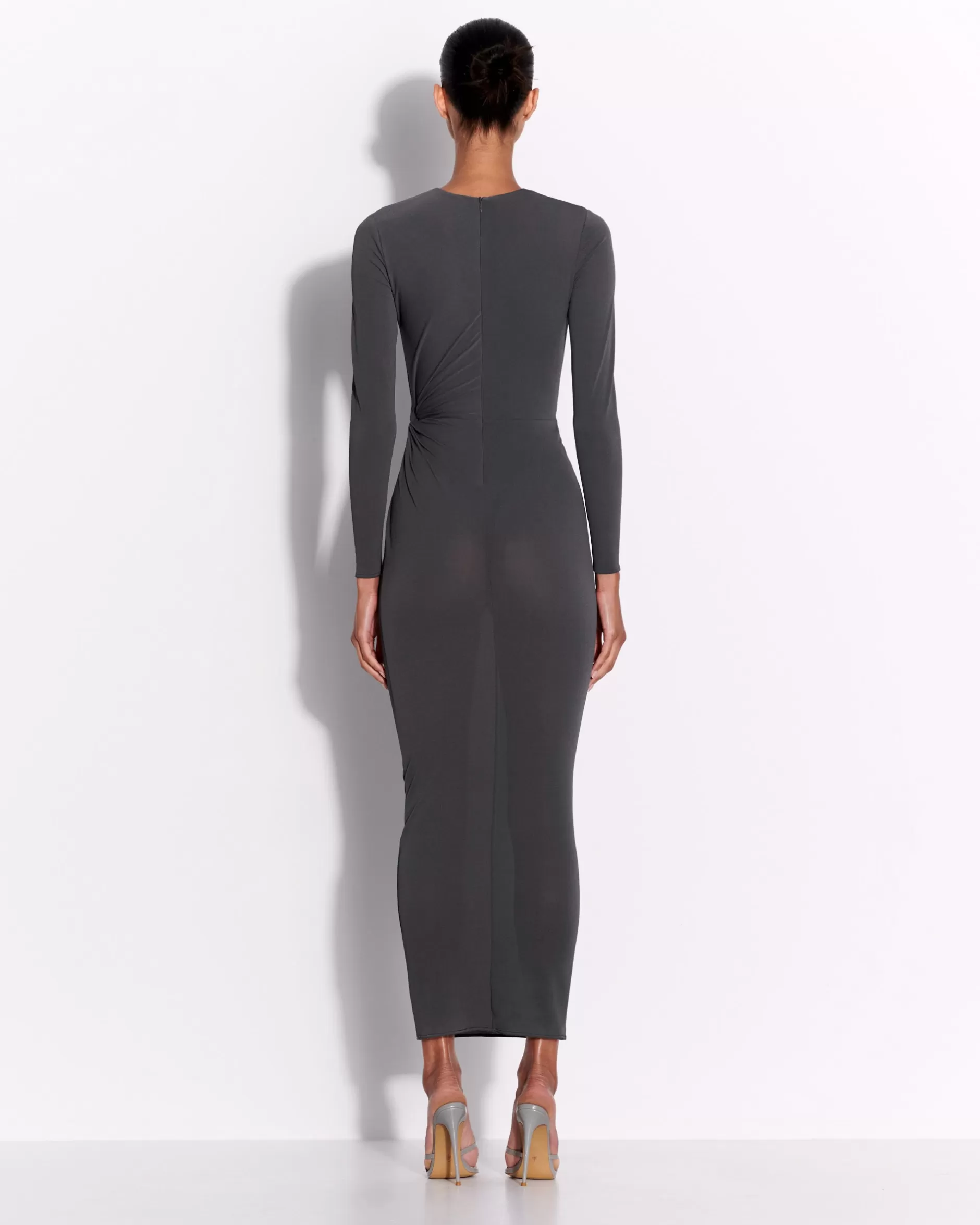 Long Sleeve Twist Dress in Crepe Jersey | Alex Perry Best Sale