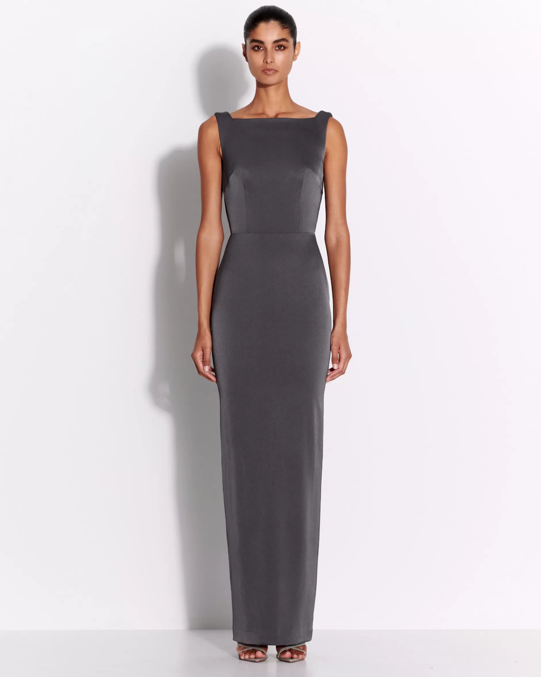 Open Back Drape Column in Satin Crepe | Alex Perry Sale