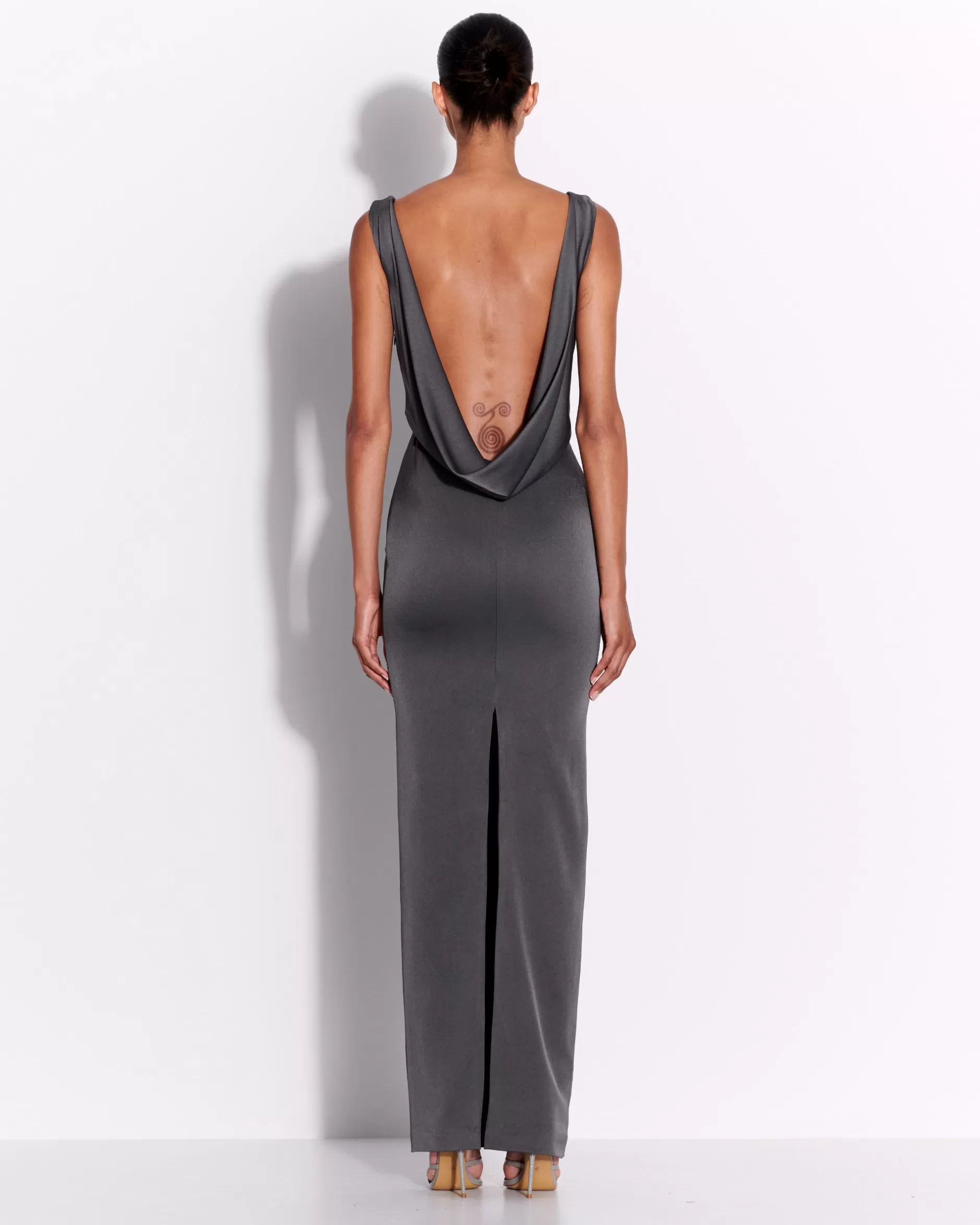 Open Back Drape Column in Satin Crepe | Alex Perry Sale