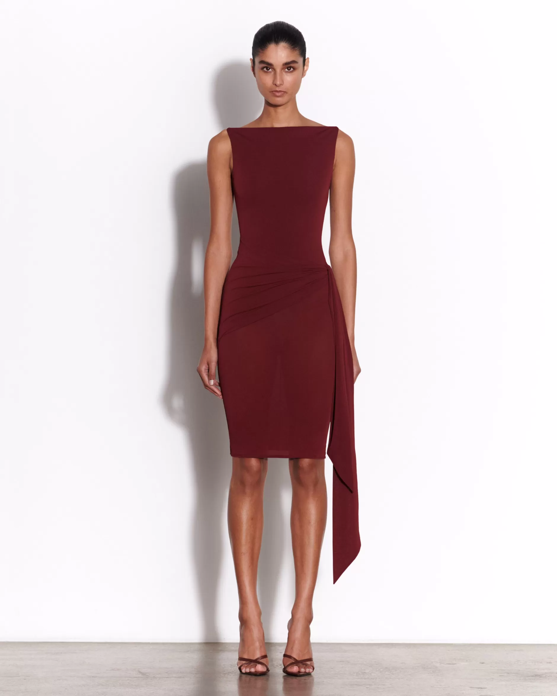 Overlay Twist Dress in Crepe Jersey | Alex Perry Fashion