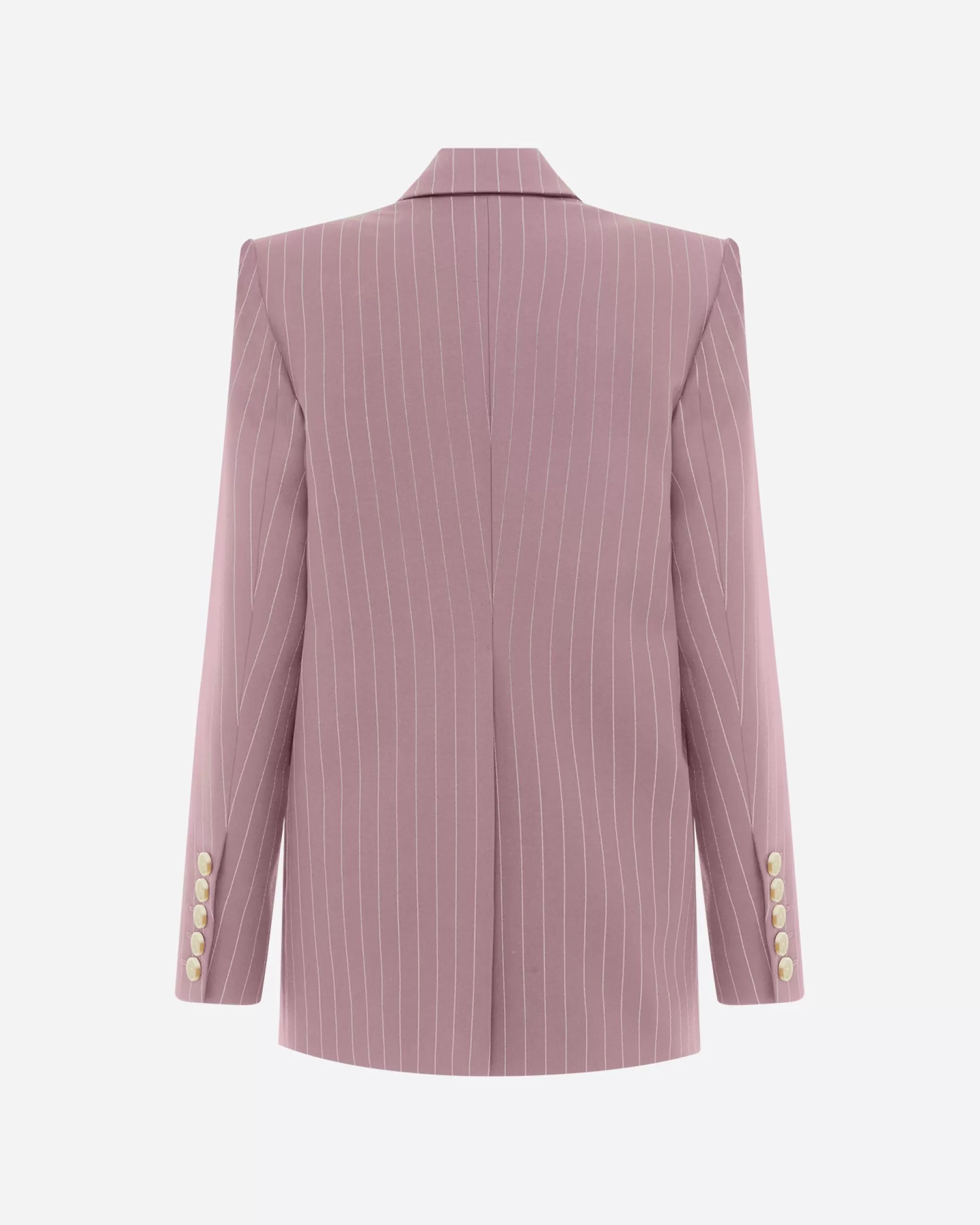 Single Breasted Oversized Blazer in Lurex Pinstripe | Alex Perry Outlet