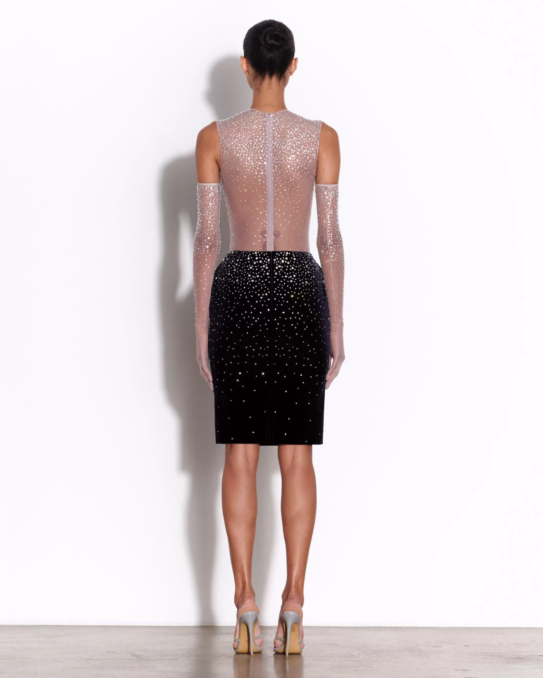 Skirt in Crystal Velvet | Alex Perry Store