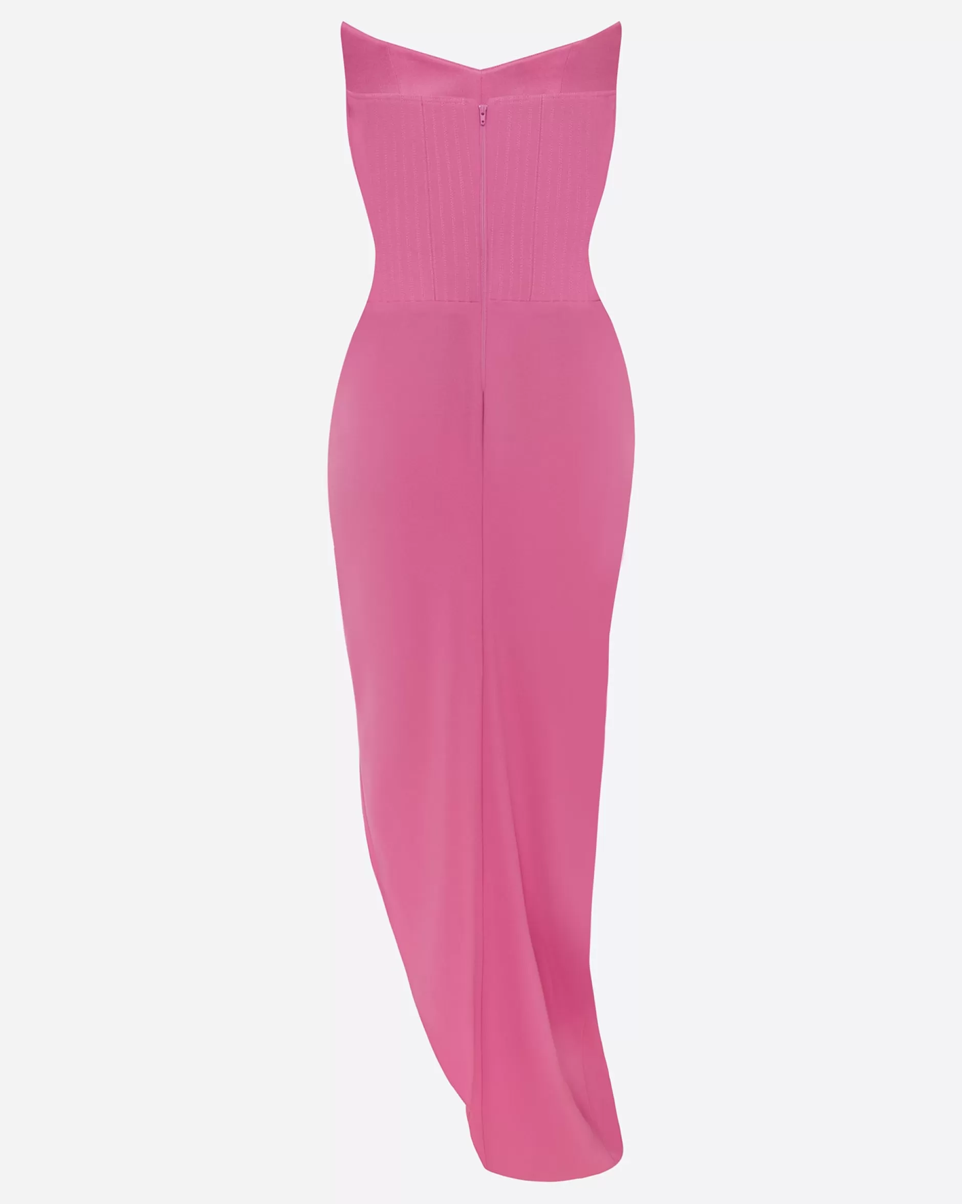 Strapless Corset Asymmetrical Drape Gown in Crepe | Alex Perry Online