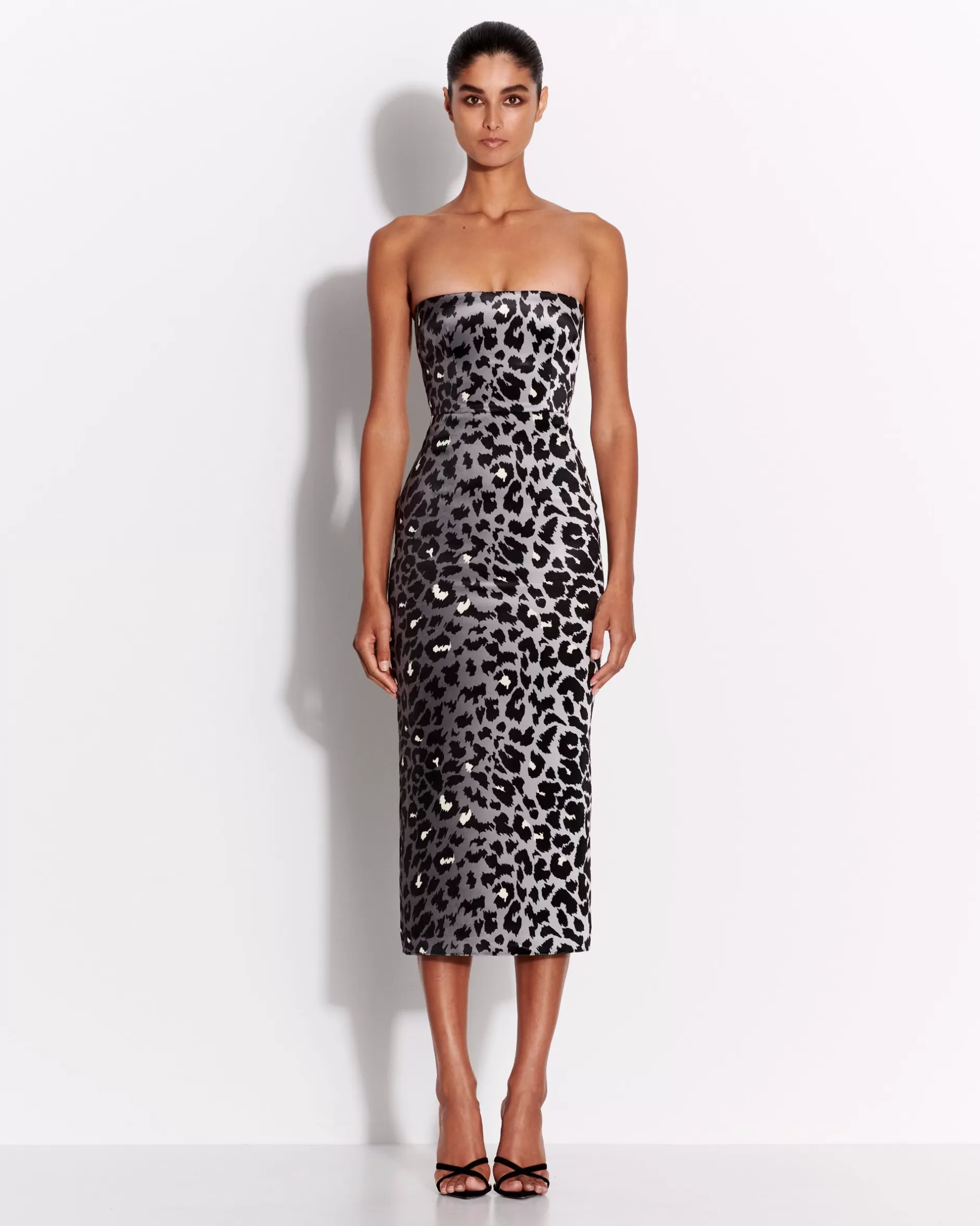 Strapless Dress in Printed Velvet | Alex Perry Hot