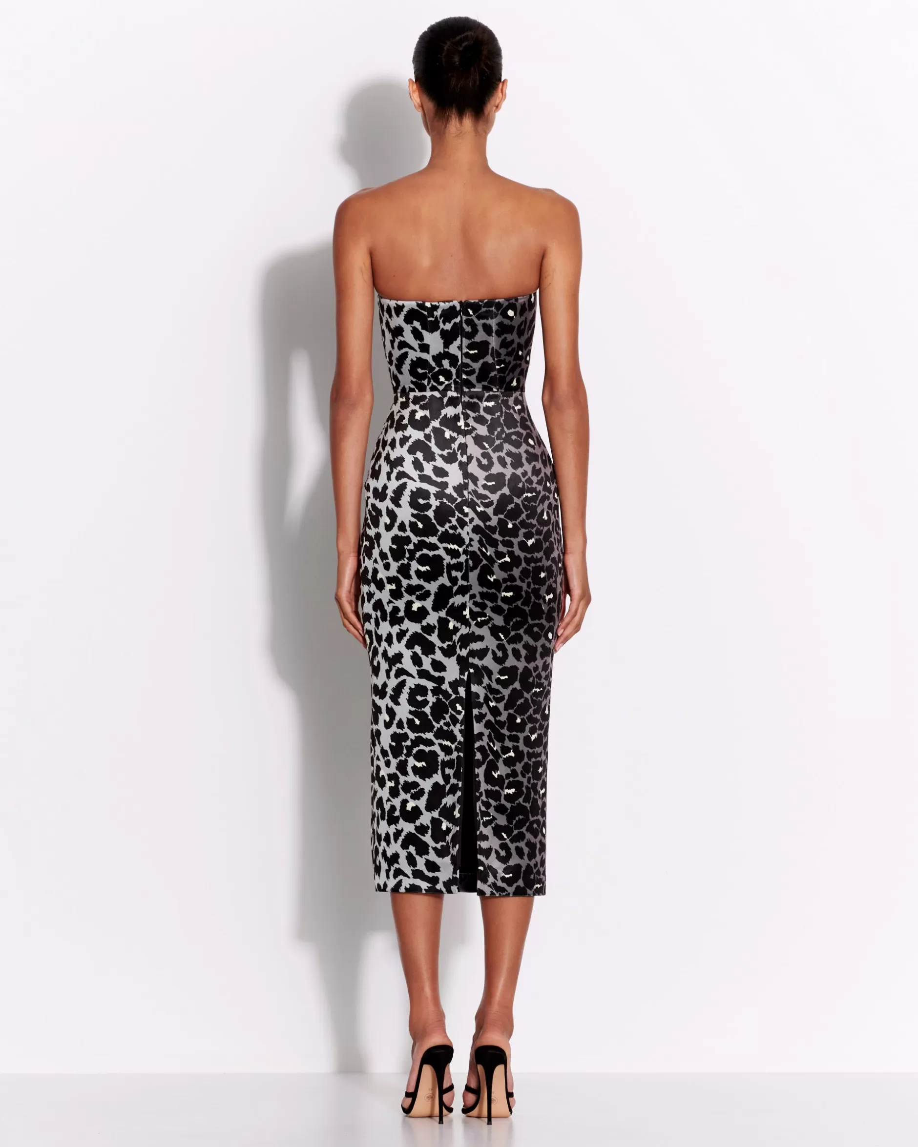 Strapless Dress in Printed Velvet | Alex Perry Hot