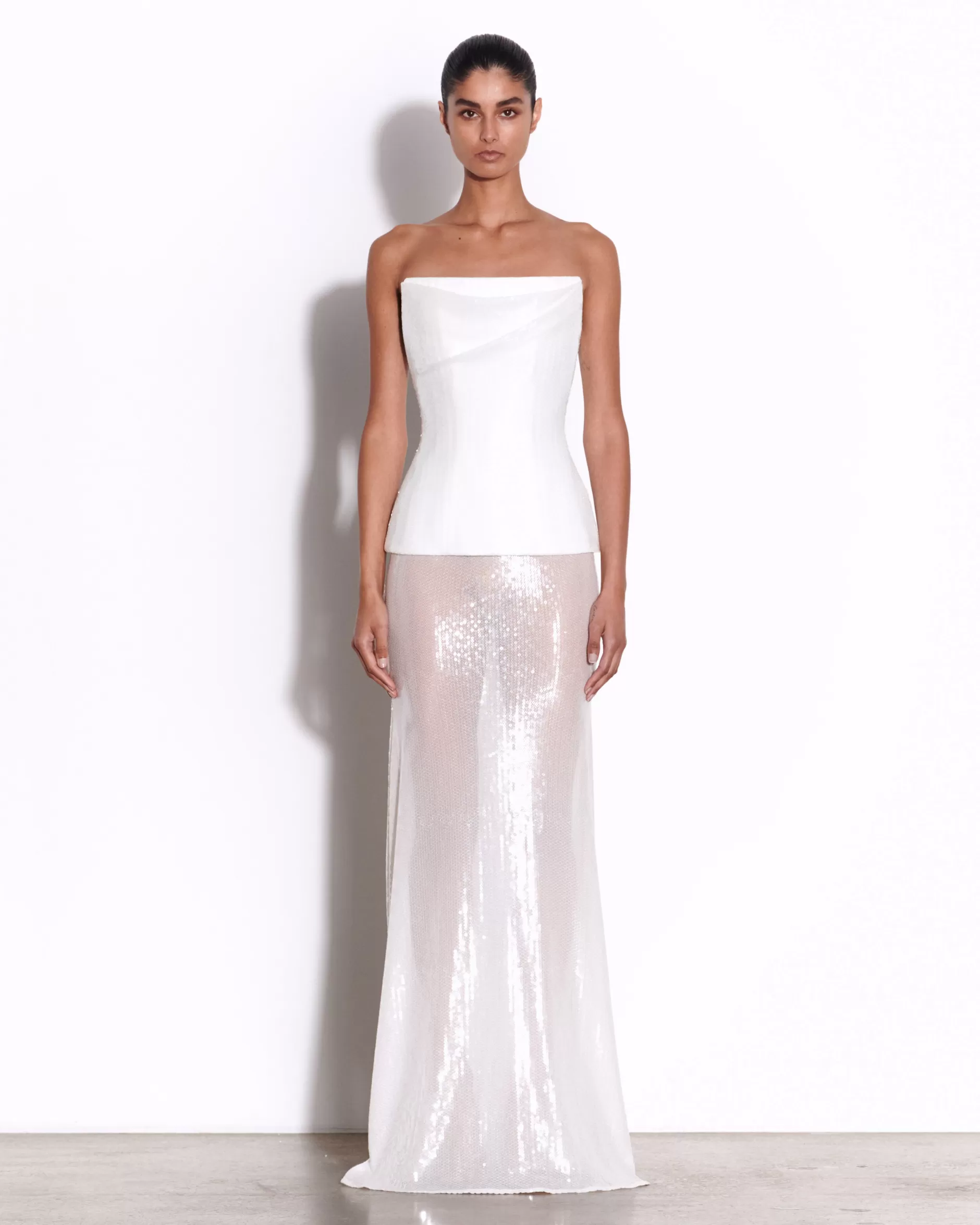 Strapless Longline Corset Gown in Sequin | Alex Perry Best Sale