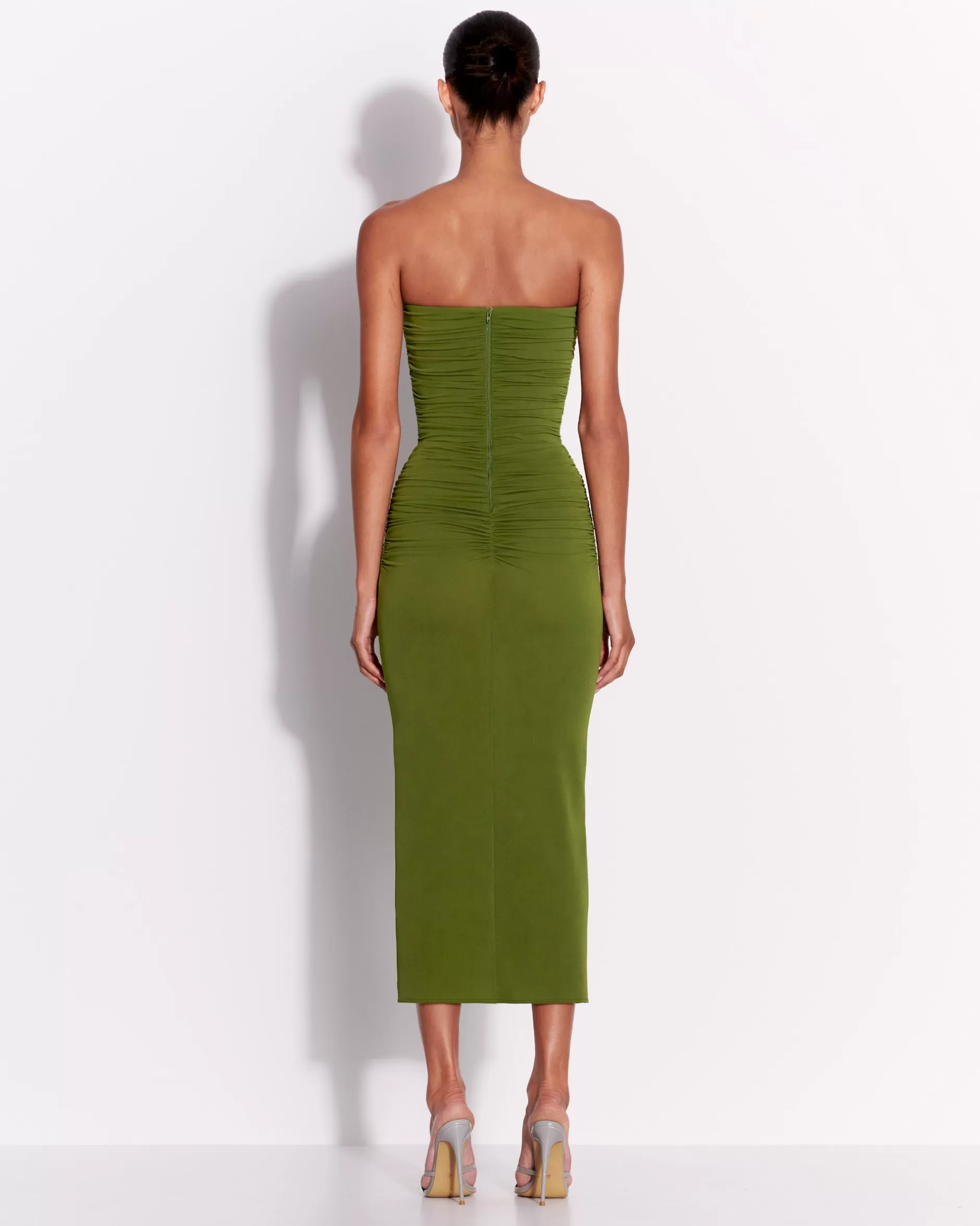 Strapless Sweetheart Ruched Dress in Crepe Jersey | Alex Perry Outlet