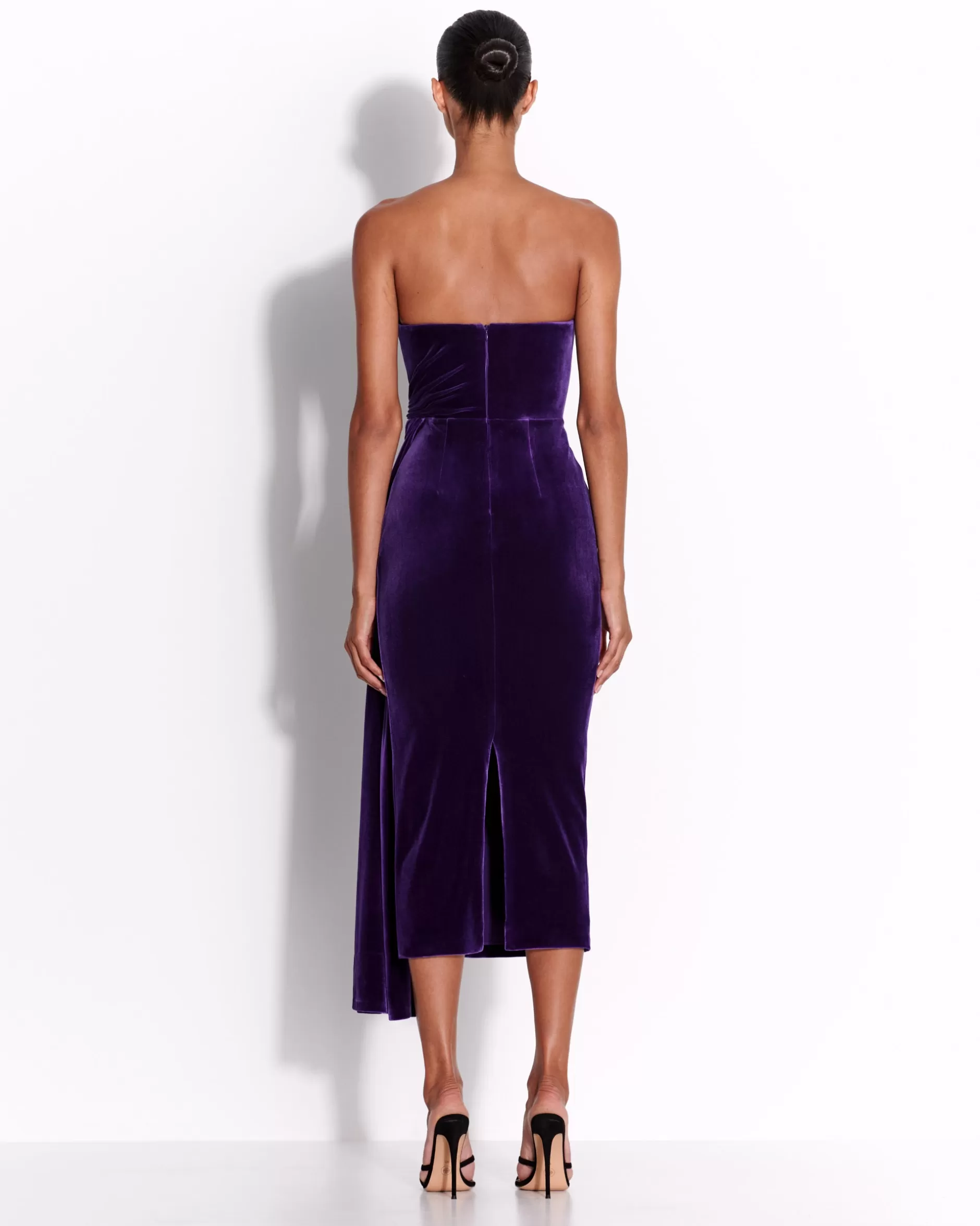 Strapless Twist Dress in Velvet | Alex Perry Clearance