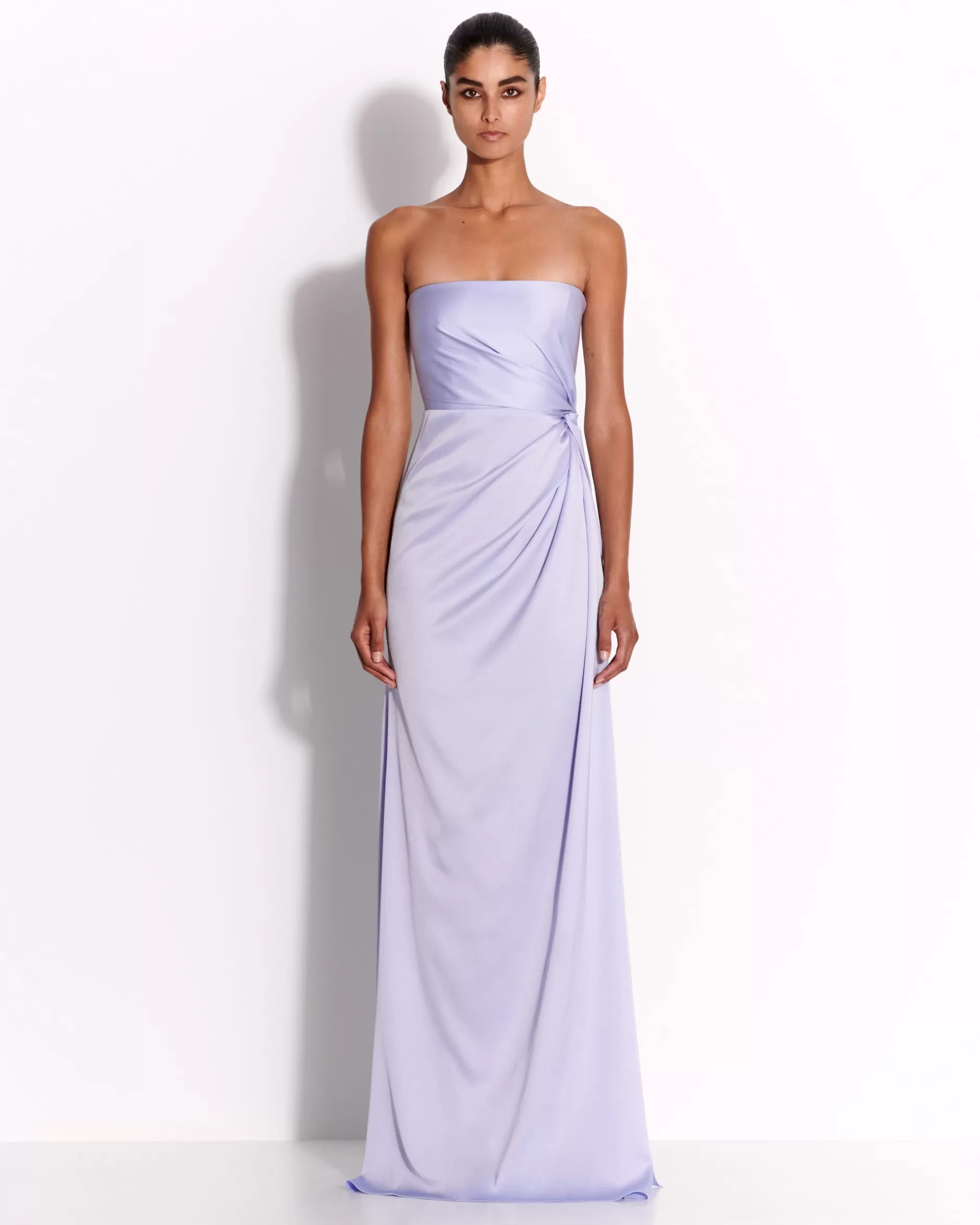 Strapless Twist Gown in Satin Crepe | Alex Perry Hot