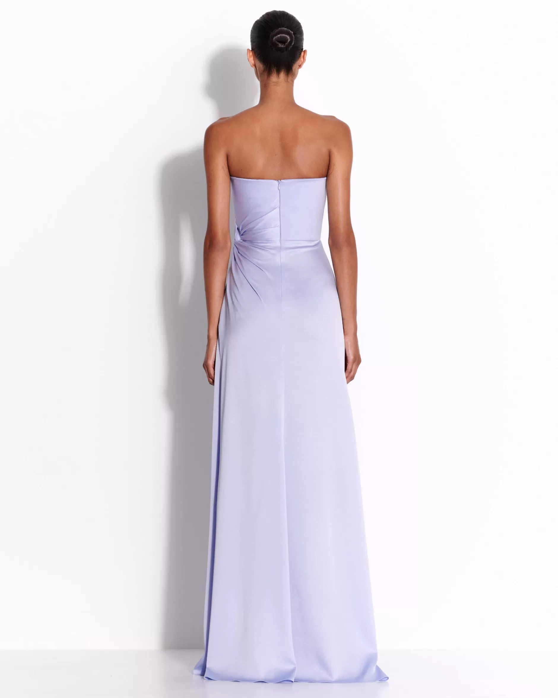 Strapless Twist Gown in Satin Crepe | Alex Perry Hot