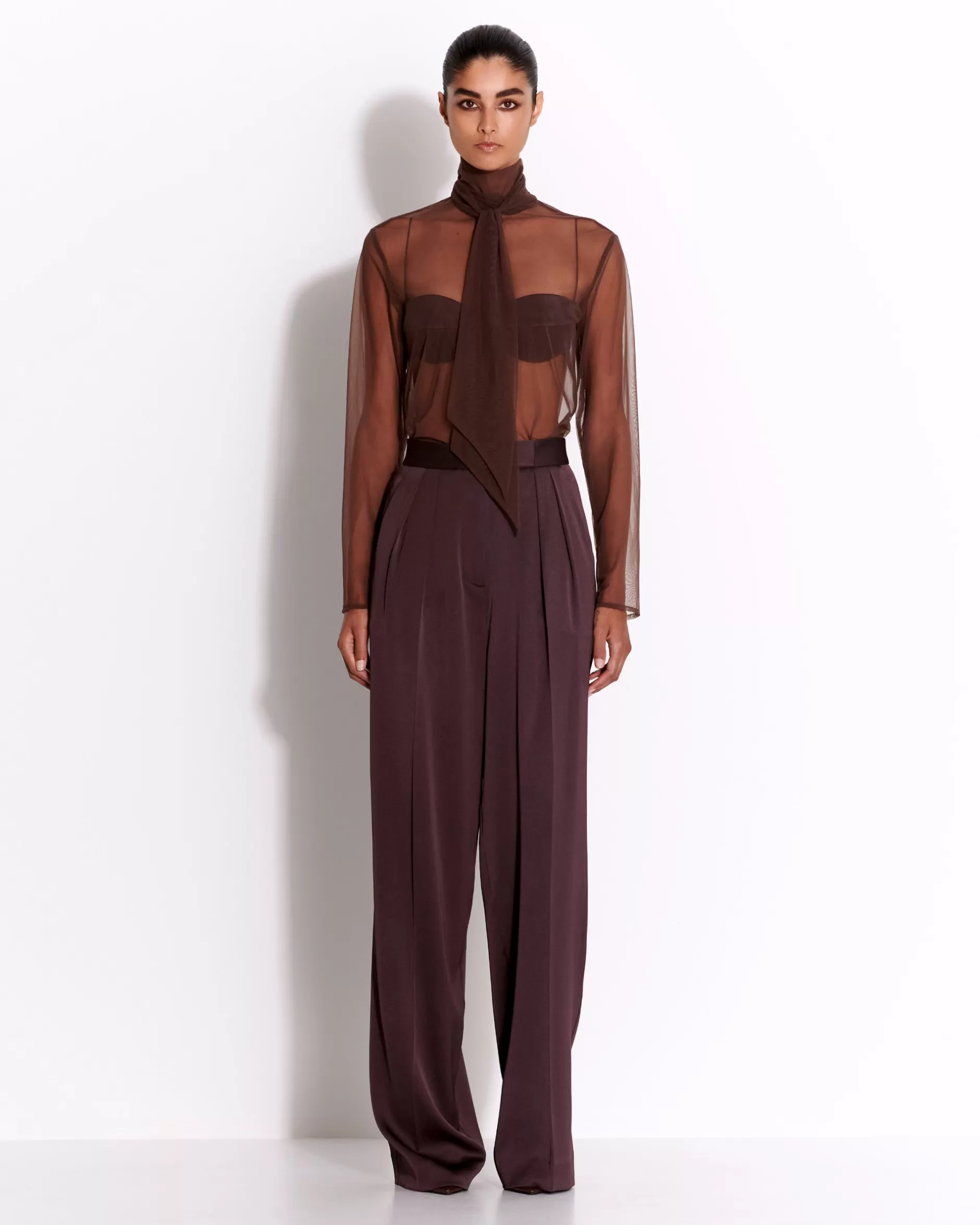 Tailored Trouser in Satin Crepe | Alex Perry Shop