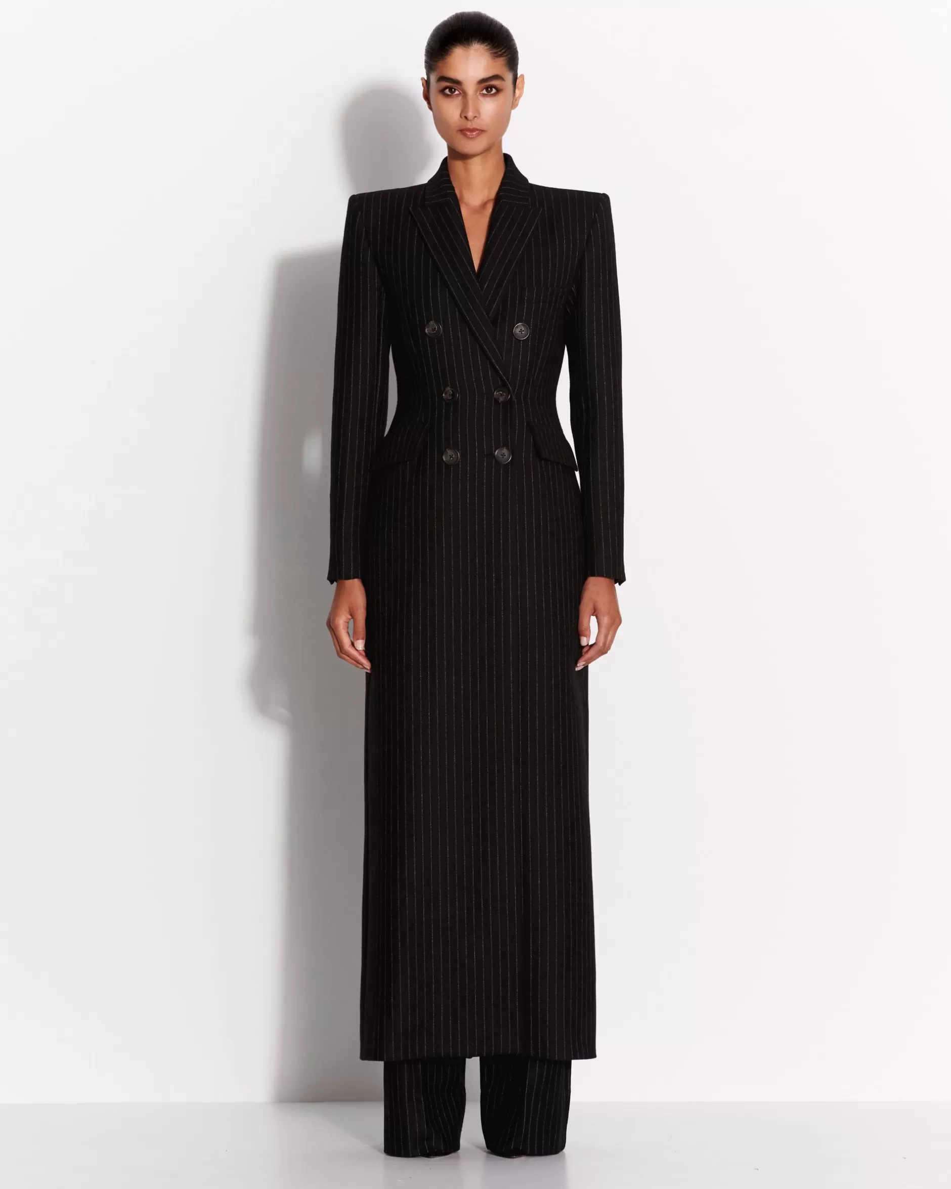 Tailored Trouser in Wool Pinstripe | Alex Perry Flash Sale