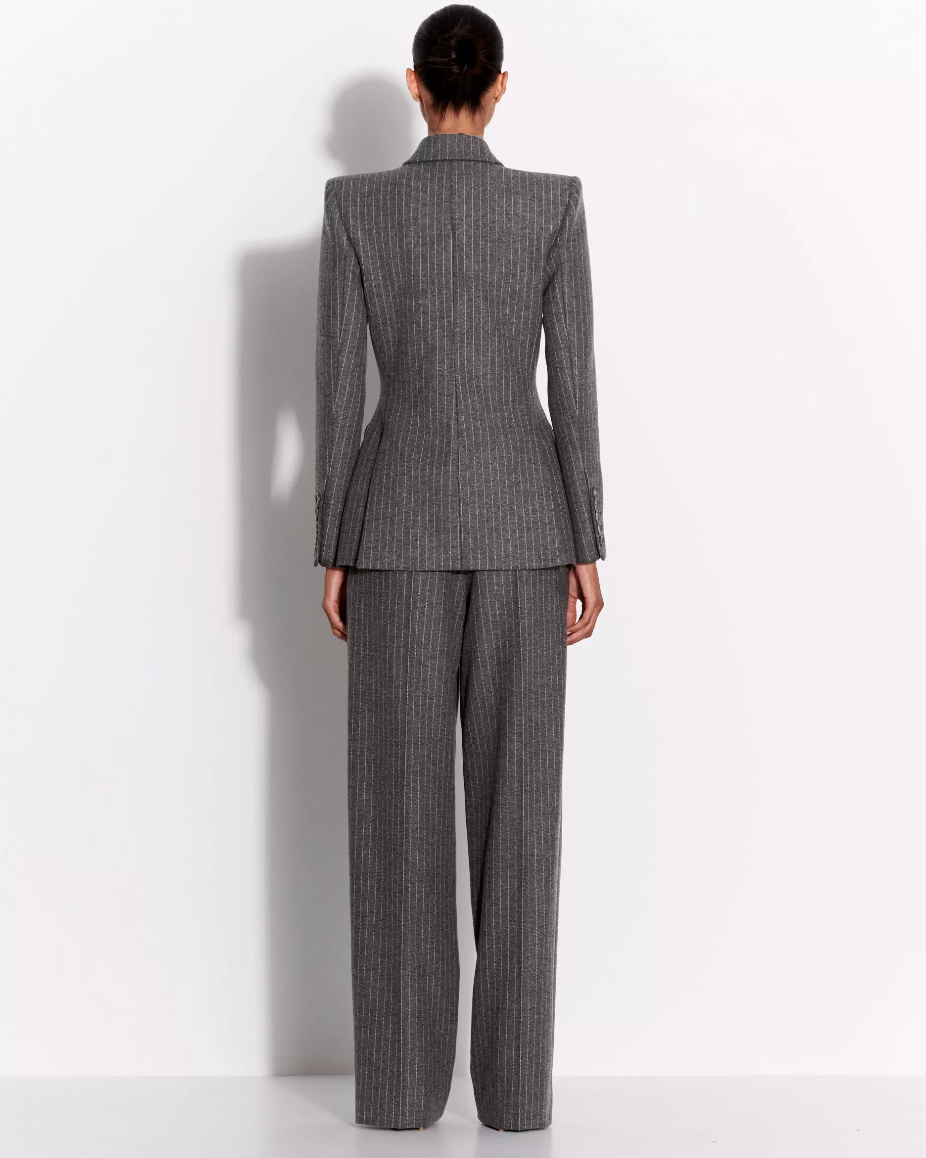 Tailored Trouser in Wool Pinstripe | Alex Perry Outlet