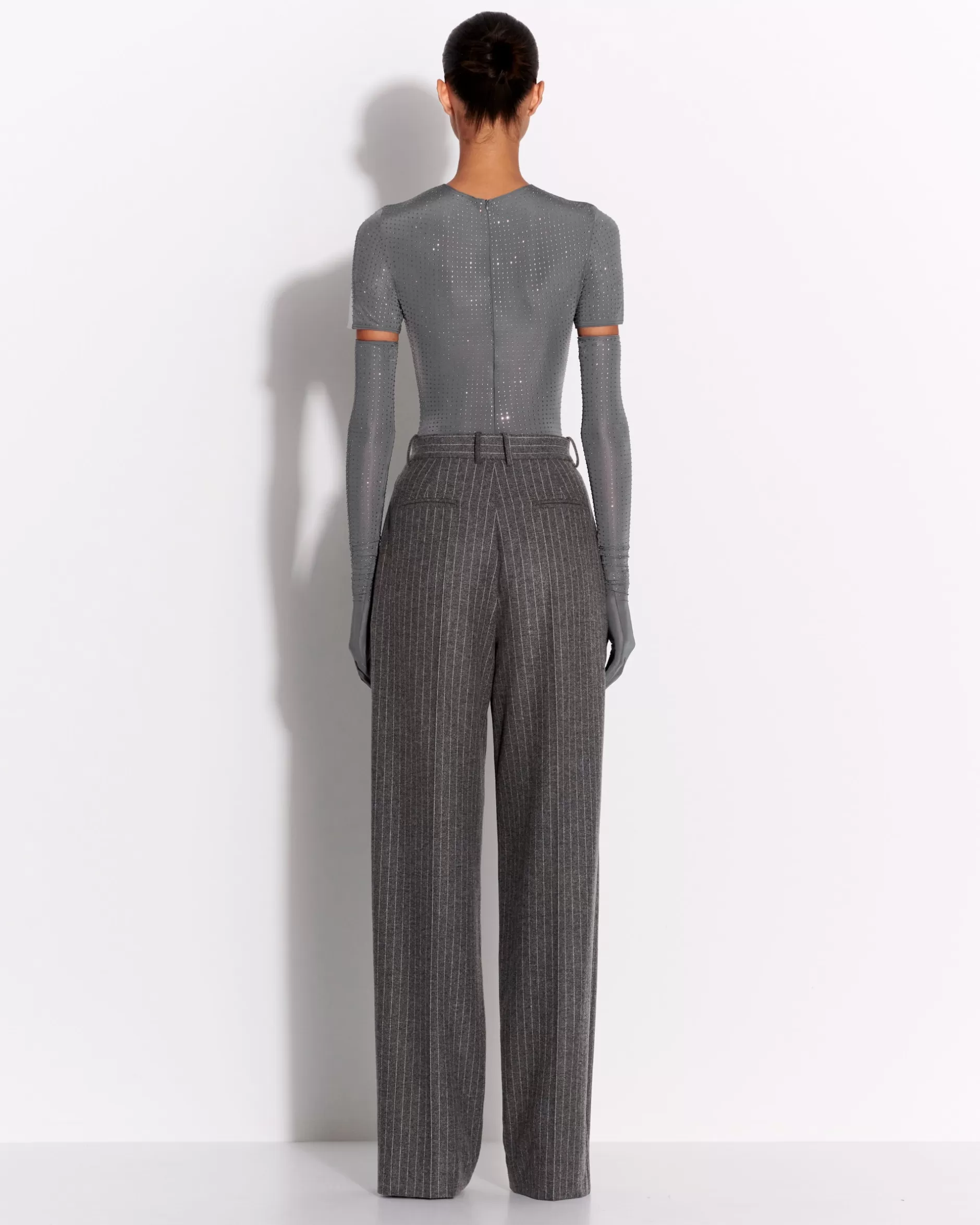 Tailored Trouser in Wool Pinstripe | Alex Perry Clearance